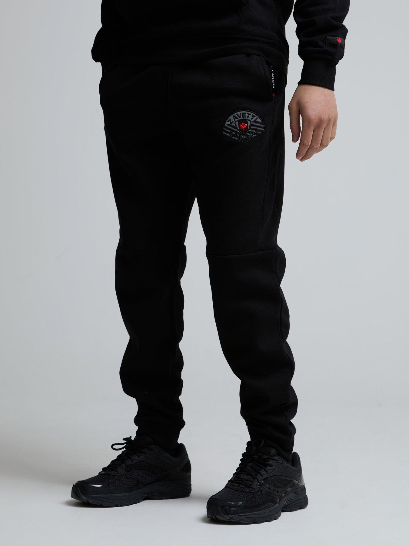 Image 1 of 5 of Zavetti Canada Bottacini Compatto Fleece Sweat Joggers - Black