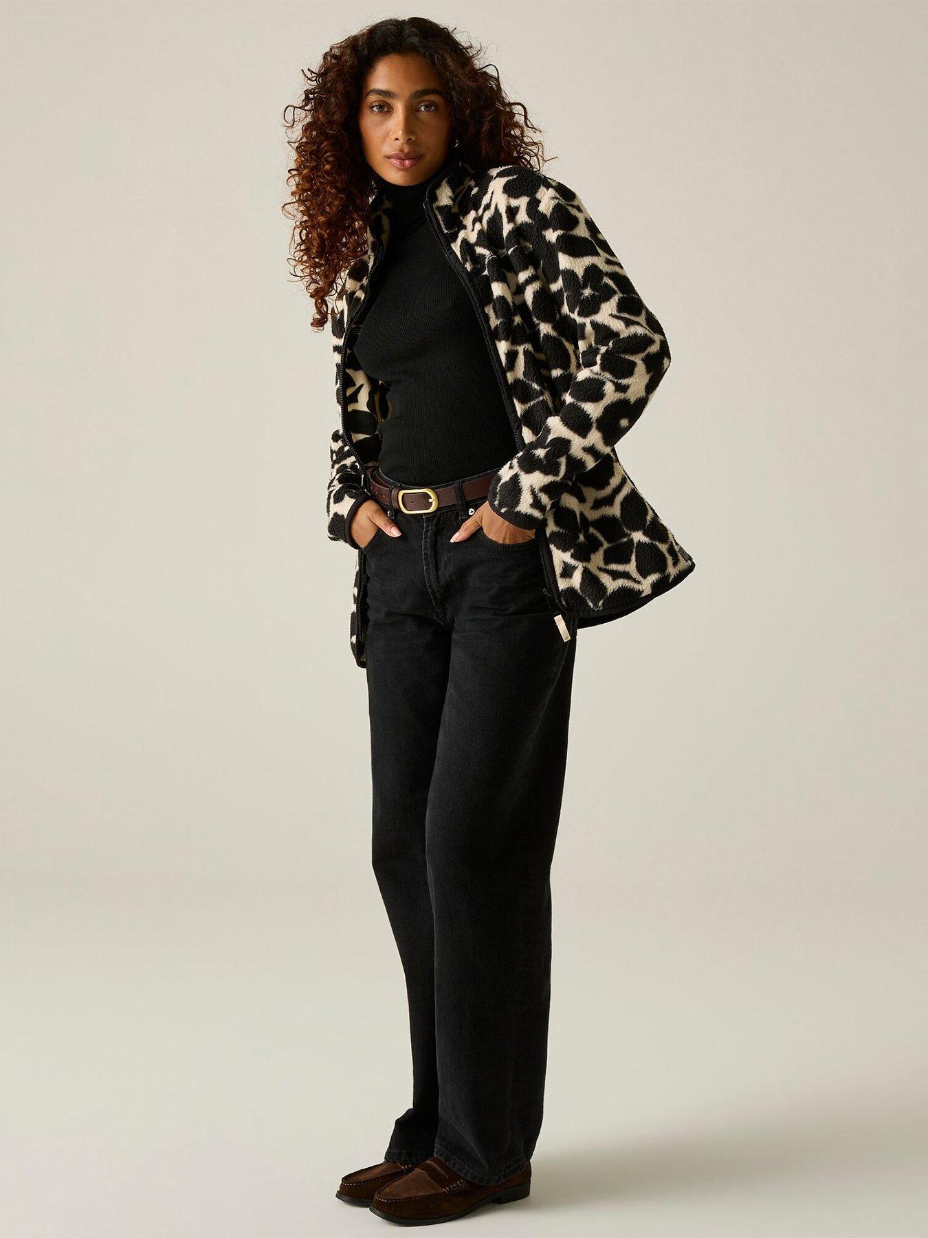 Image 3 of 7 of Regatta Womens Frankie Borg Full Zip Fleece Jacket - Black