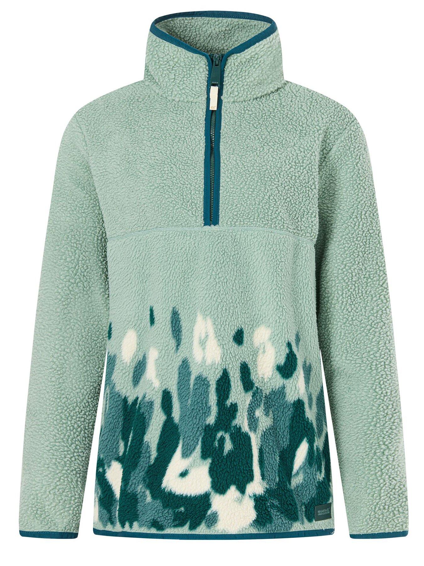 Image 7 of 7 of Regatta Ladies Women's Frankie Borg Half Zip Fleece-glacier Green Leopard Camo