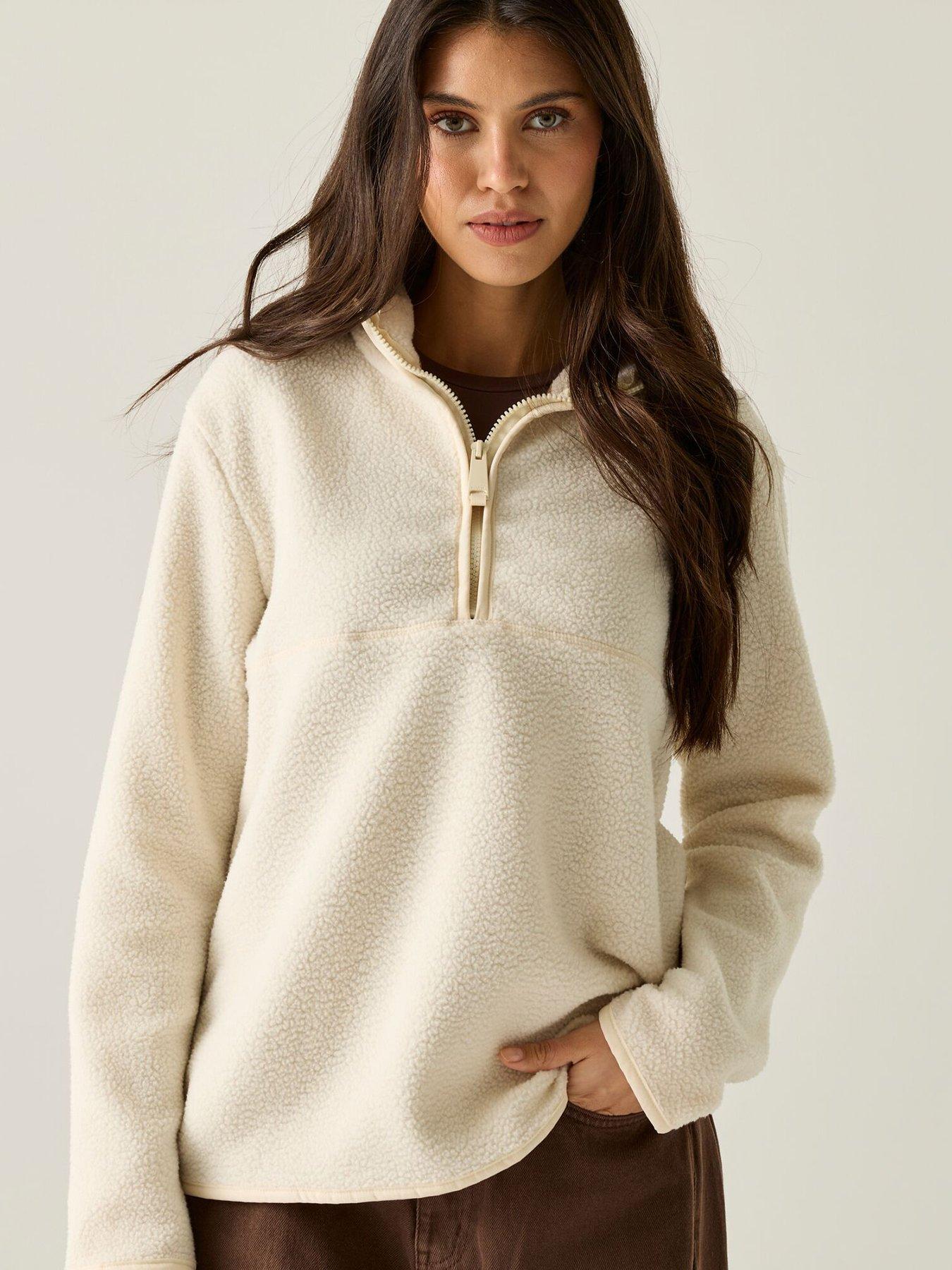 Image 5 of 7 of Regatta Womens Frankie Borg Half Zip Fleece - Beige