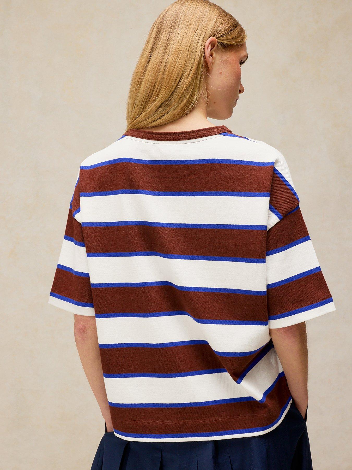 Image 2 of 6 of White Stuff Kat Stripe Midweight Tee