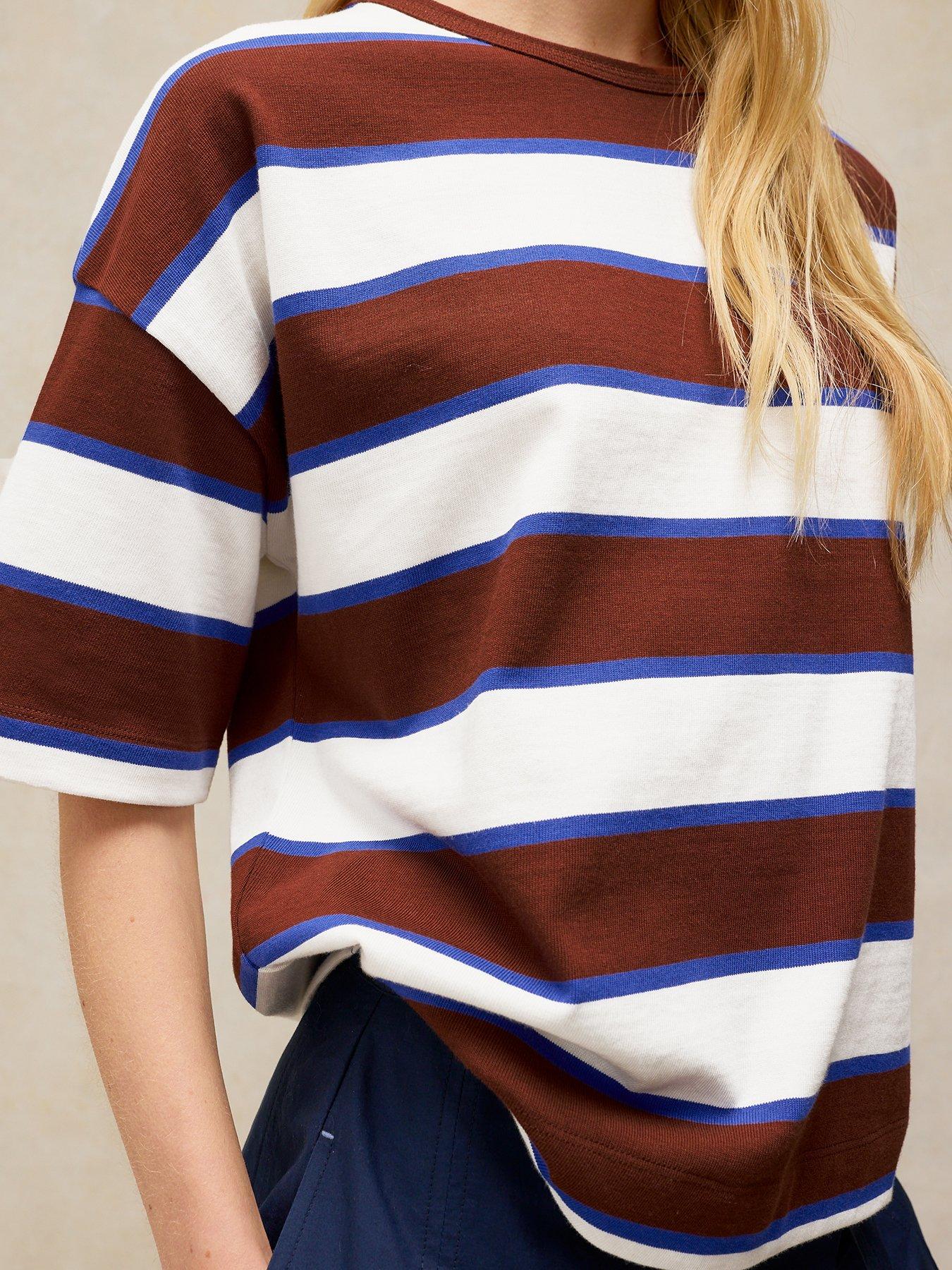 Image 4 of 6 of White Stuff Kat Stripe Midweight Tee