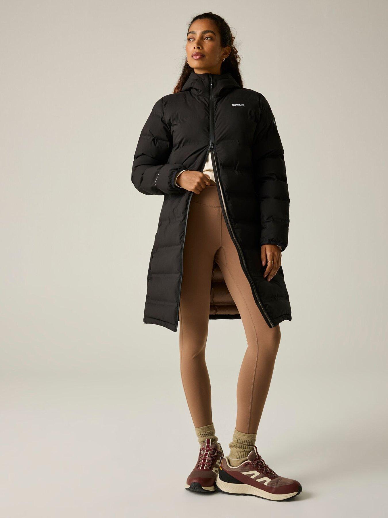 Image 1 of 7 of Regatta Womens Altoro Thermal Long Length Waterproof Hooded Jacket - Black