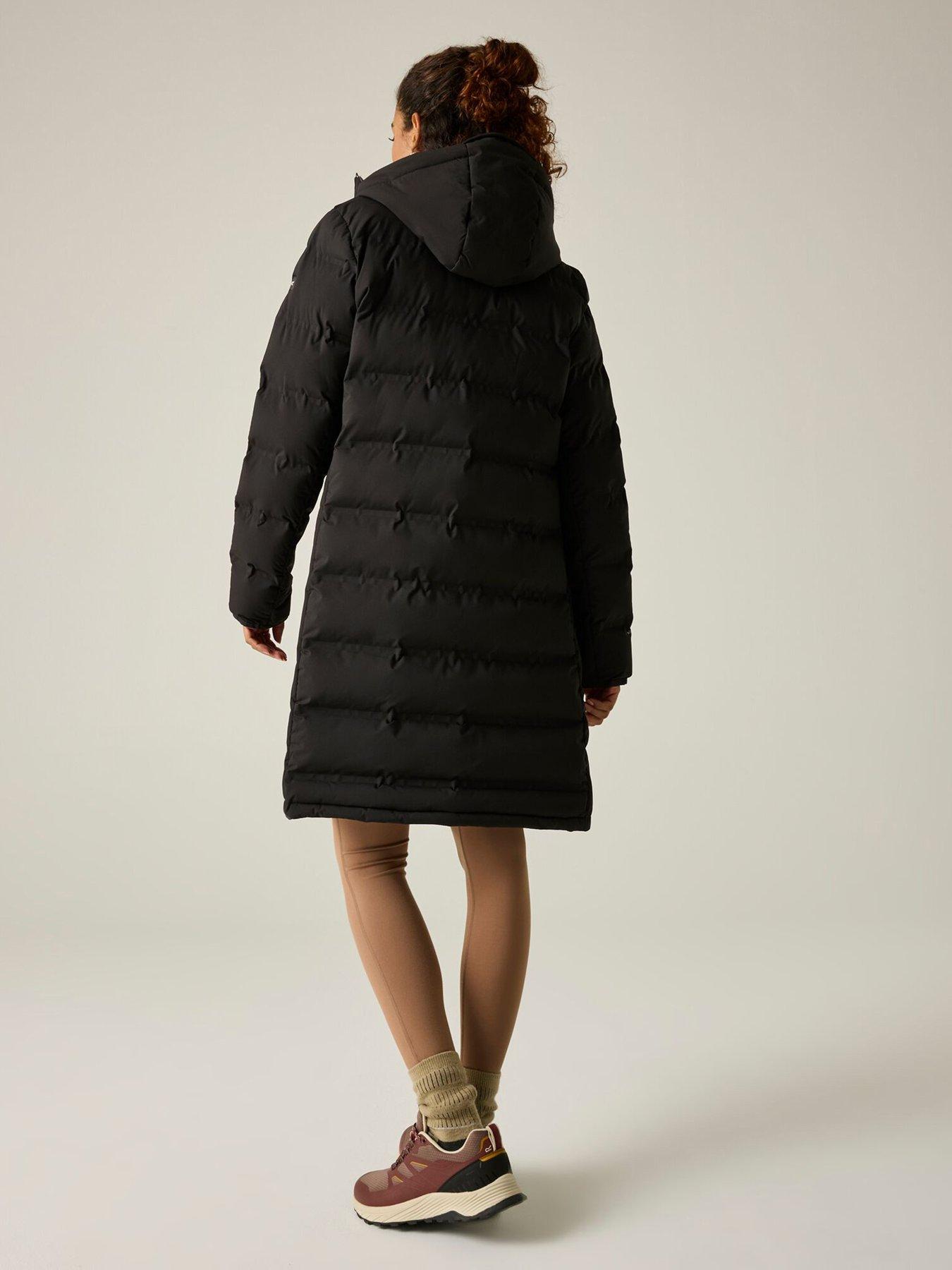 Image 3 of 7 of Regatta Womens Altoro Thermal Long Length Waterproof Hooded Jacket - Black
