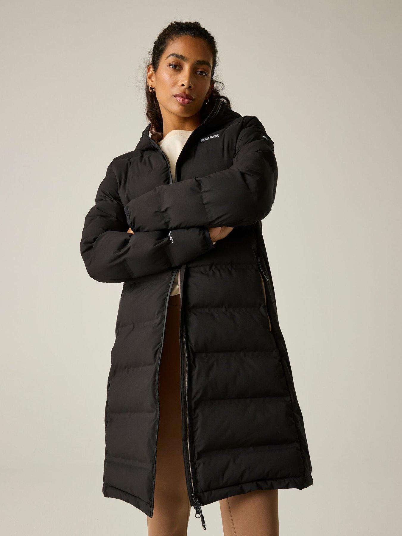 Image 5 of 7 of Regatta Womens Altoro Thermal Long Length Waterproof Hooded Jacket - Black