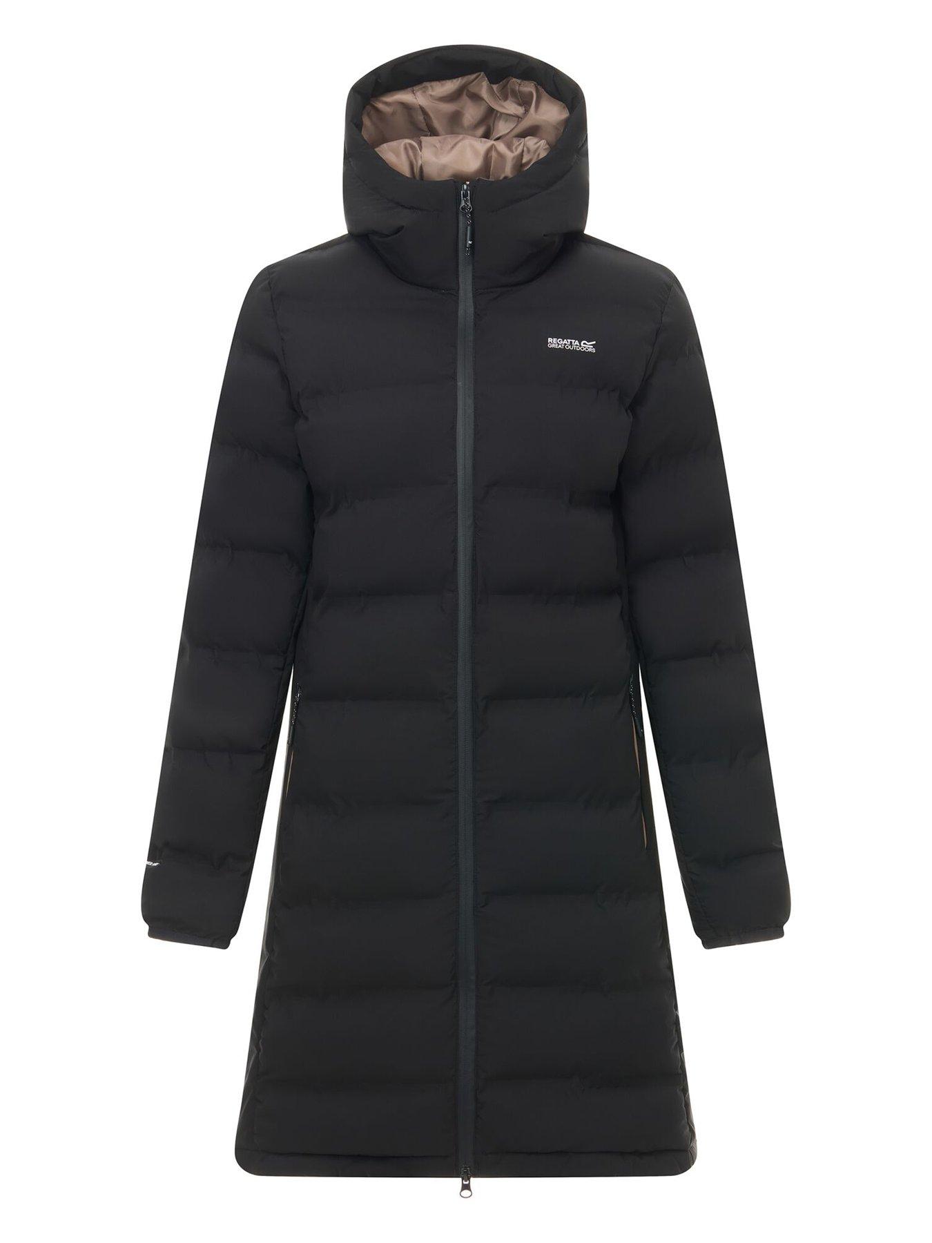 Image 7 of 7 of Regatta Womens Altoro Thermal Long Length Waterproof Hooded Jacket - Black