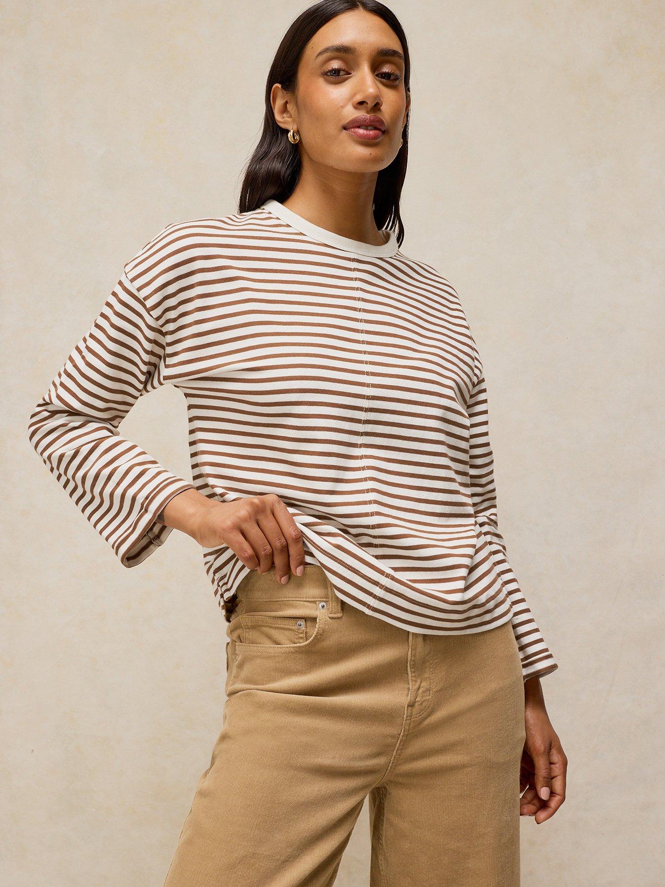 Image 1 of 5 of White Stuff Kim Stripe Ls Tee