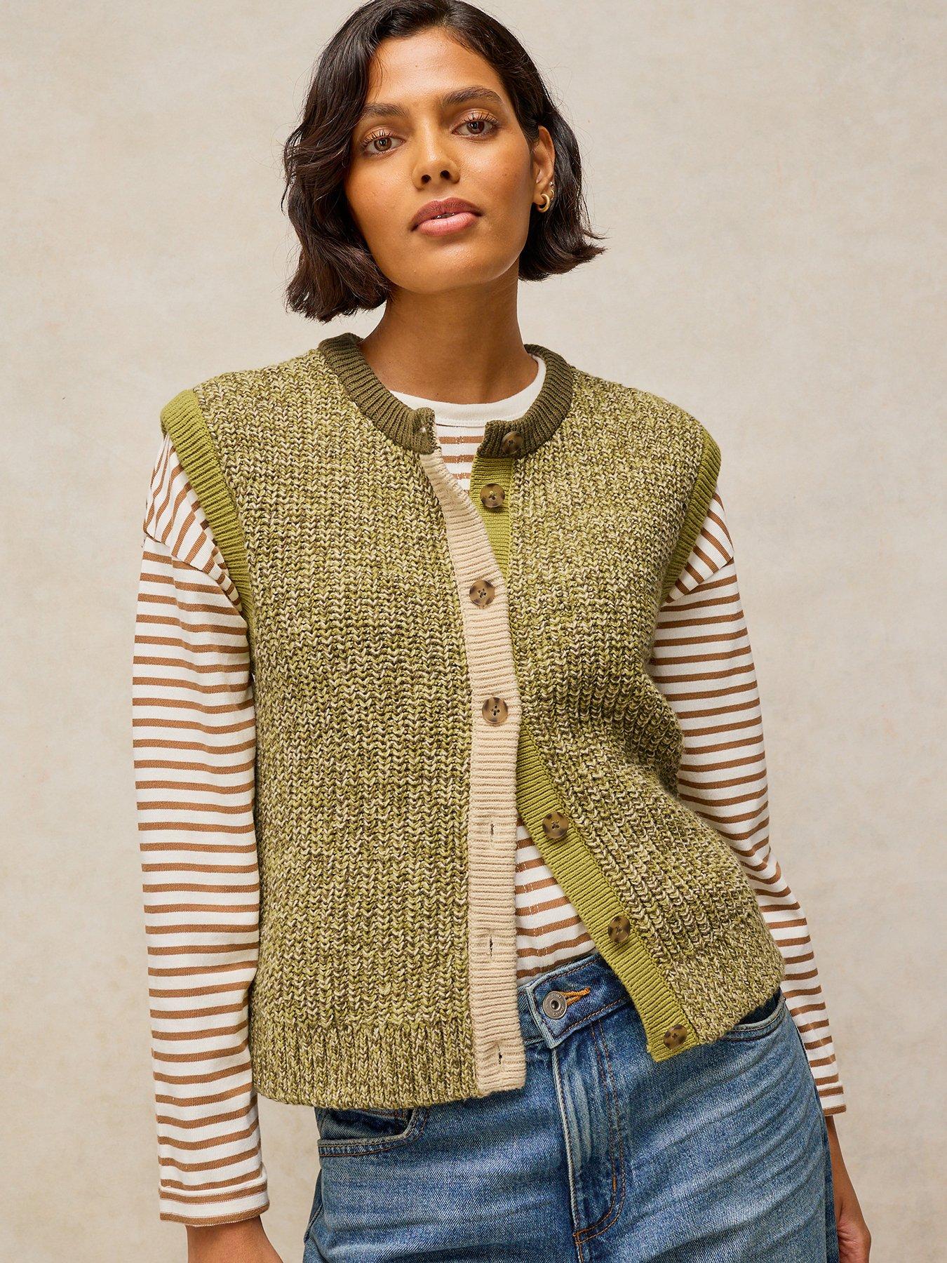 Image 1 of 5 of White Stuff Twist Button Tank