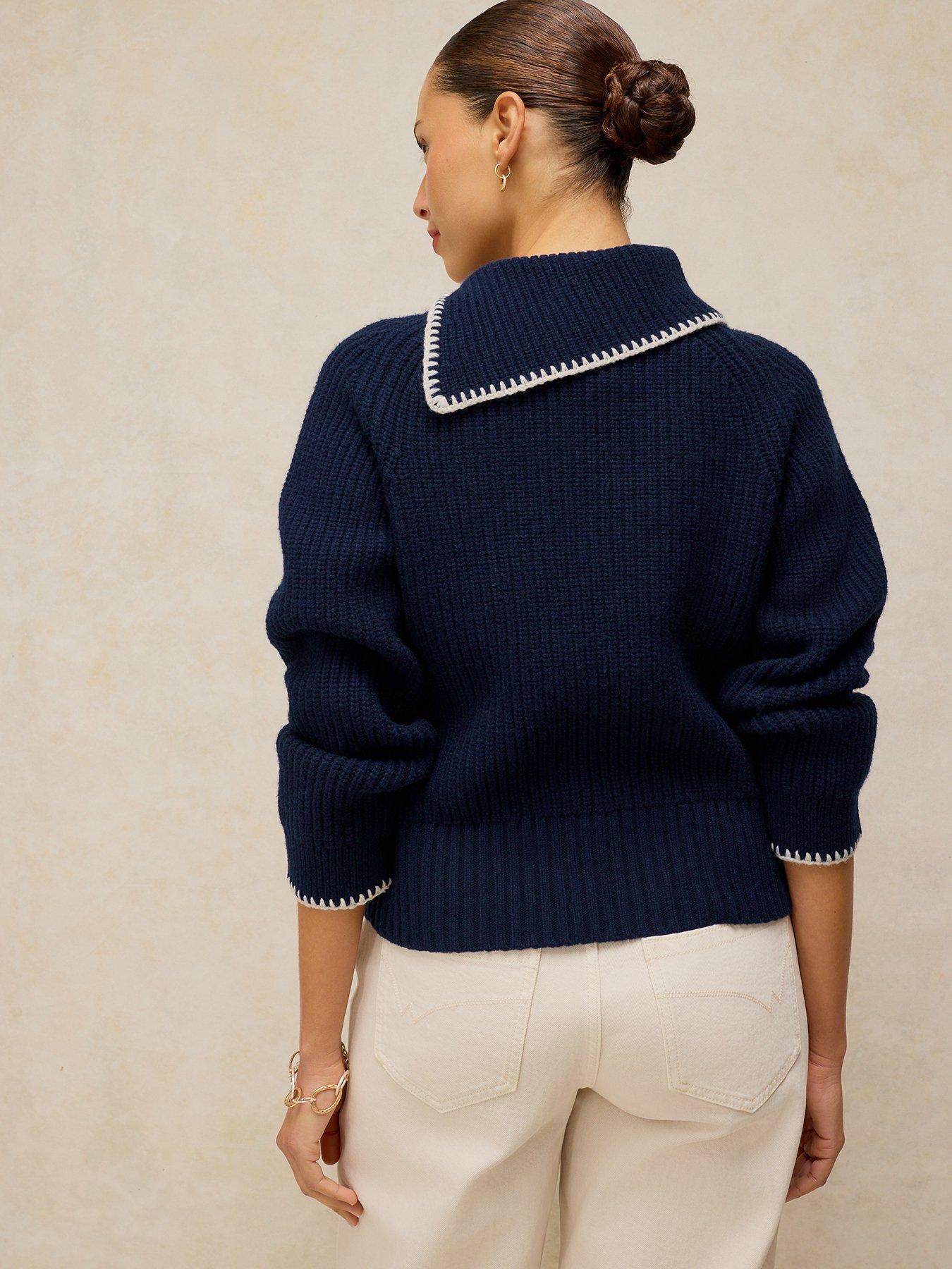 Image 2 of 6 of White Stuff Whip Stich Collar Jumper