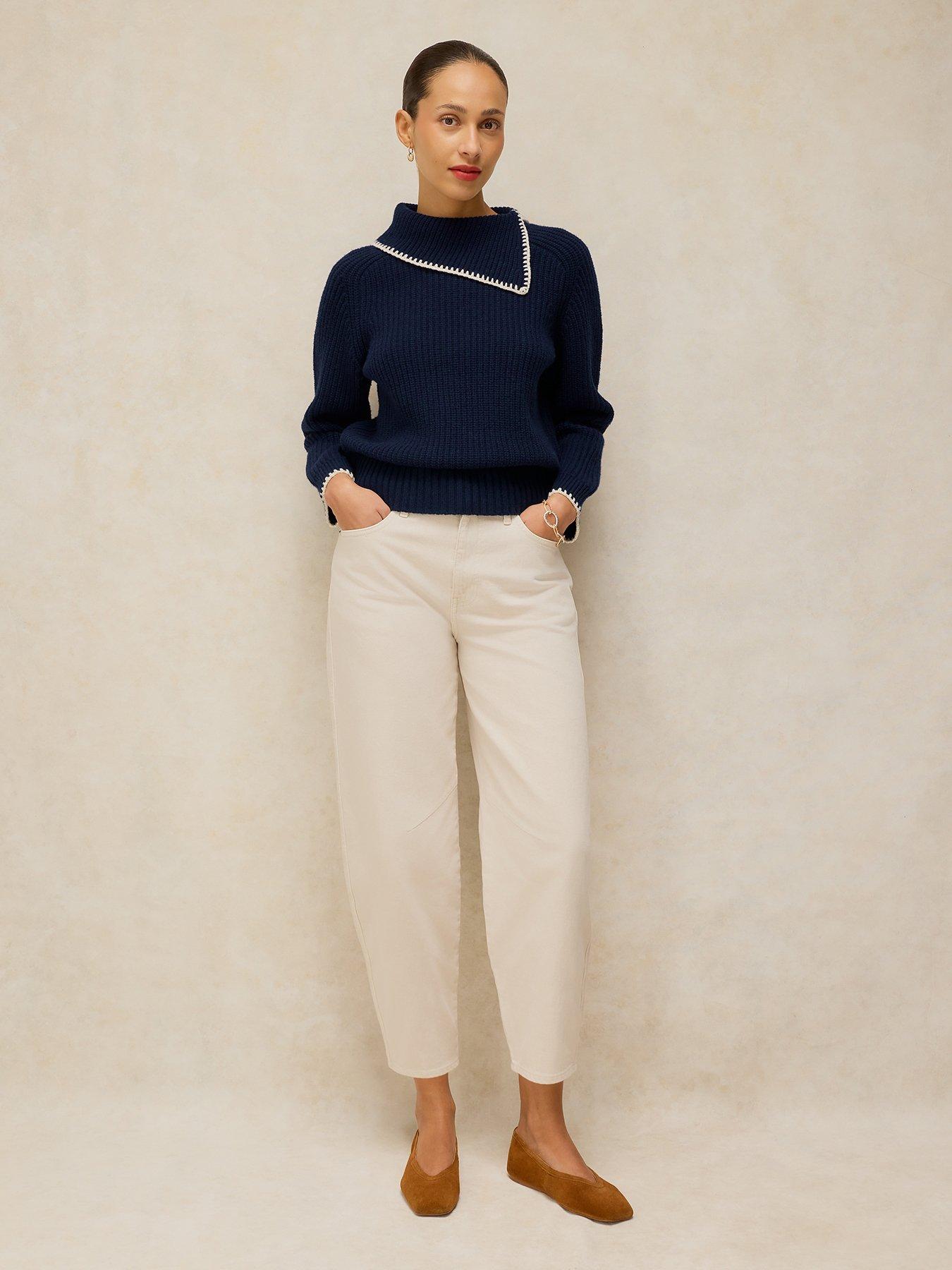 Image 3 of 6 of White Stuff Whip Stich Collar Jumper