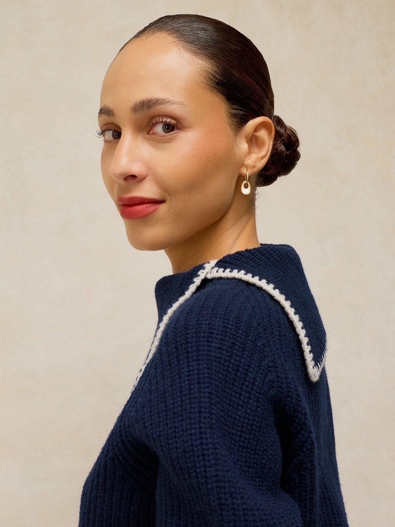 Image 4 of 6 of White Stuff Whip Stich Collar Jumper