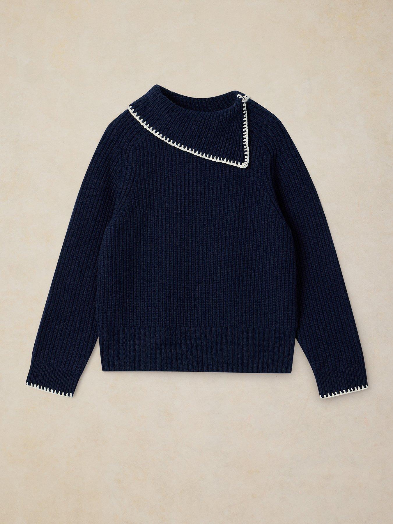 Image 5 of 6 of White Stuff Whip Stich Collar Jumper