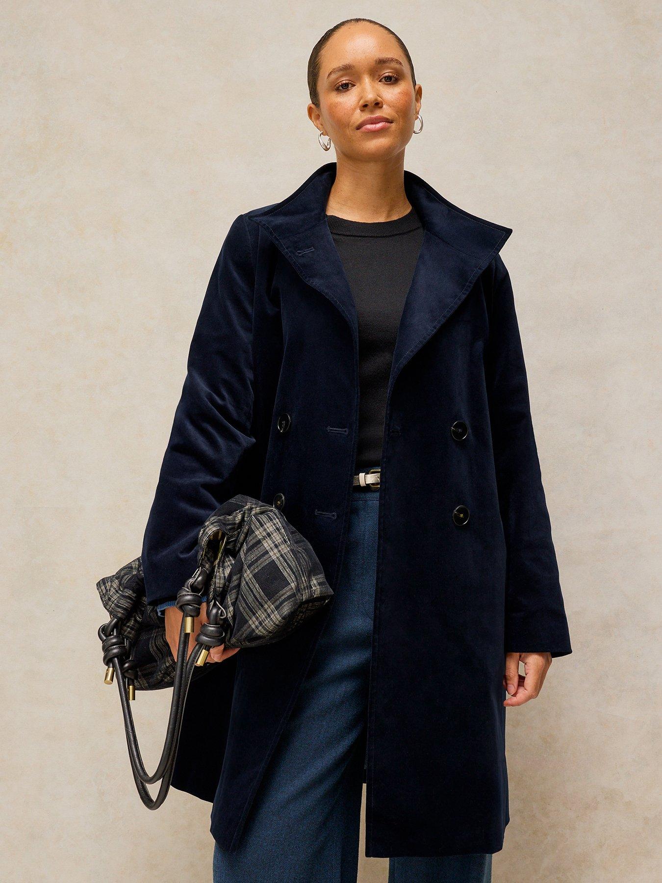 Image 1 of 5 of White Stuff Kaia Velvet Coat