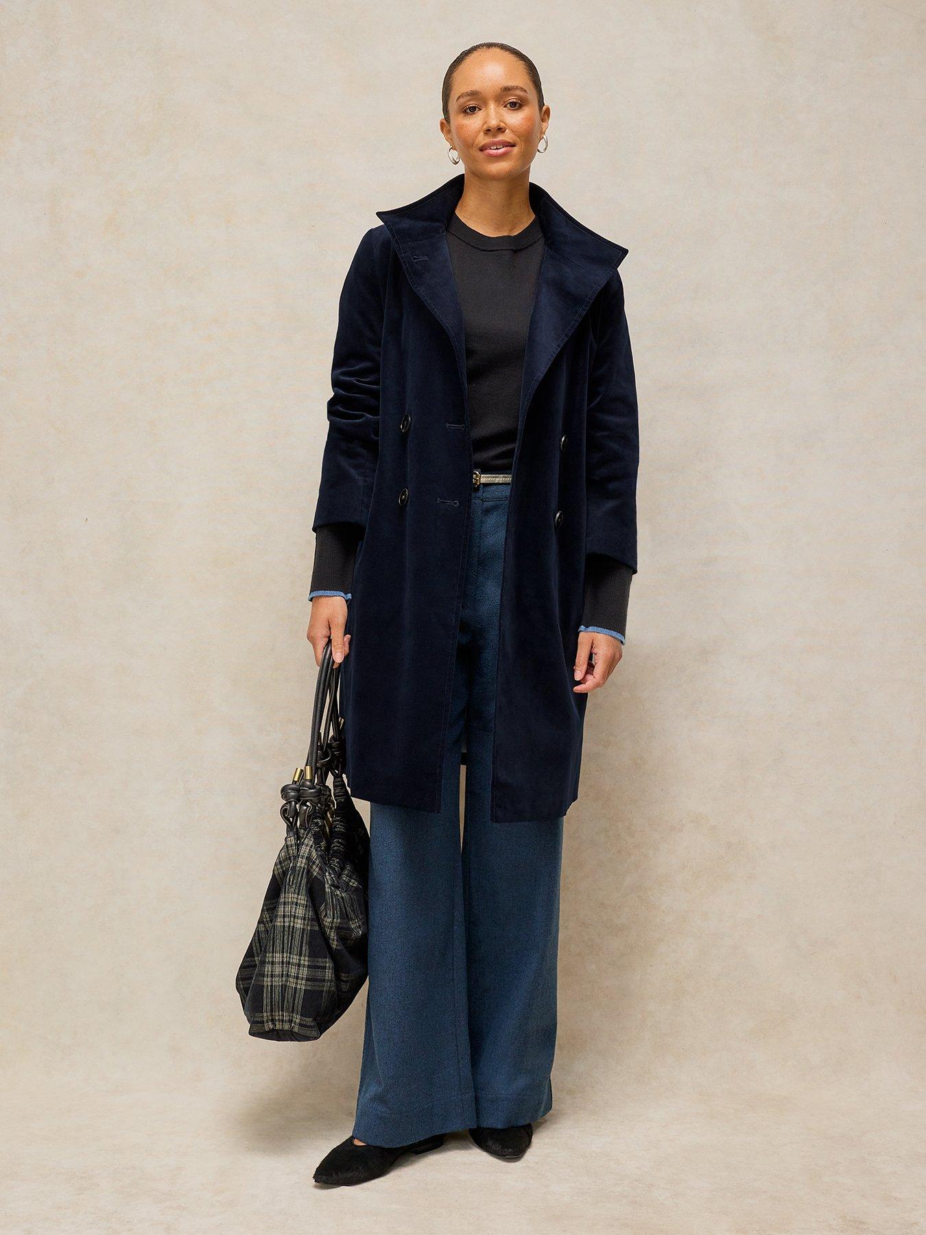 Image 3 of 5 of White Stuff Kaia Velvet Coat