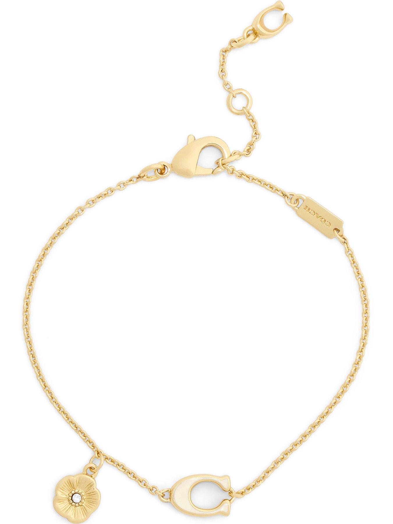 COACH Enamel C Tearose Flex Bracelet