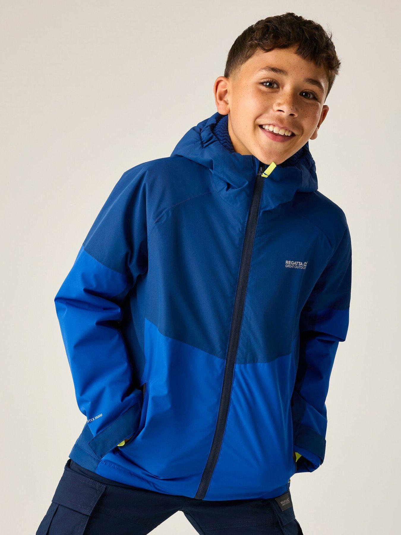 Image 1 of 7 of Regatta Kids Hillain Warm Lined Waterproof Insulated Jacket -aviator Blue/olympian Blue