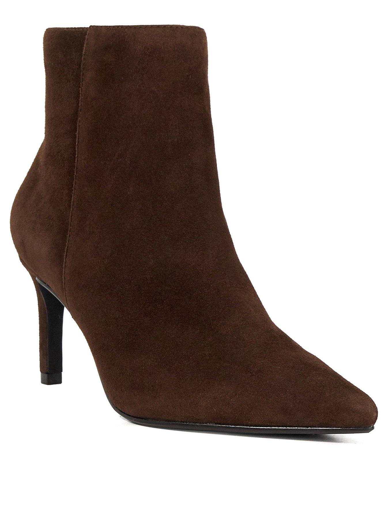 Image 2 of 6 of Dune London Obsessively High Heel Ankle Boots - Brown