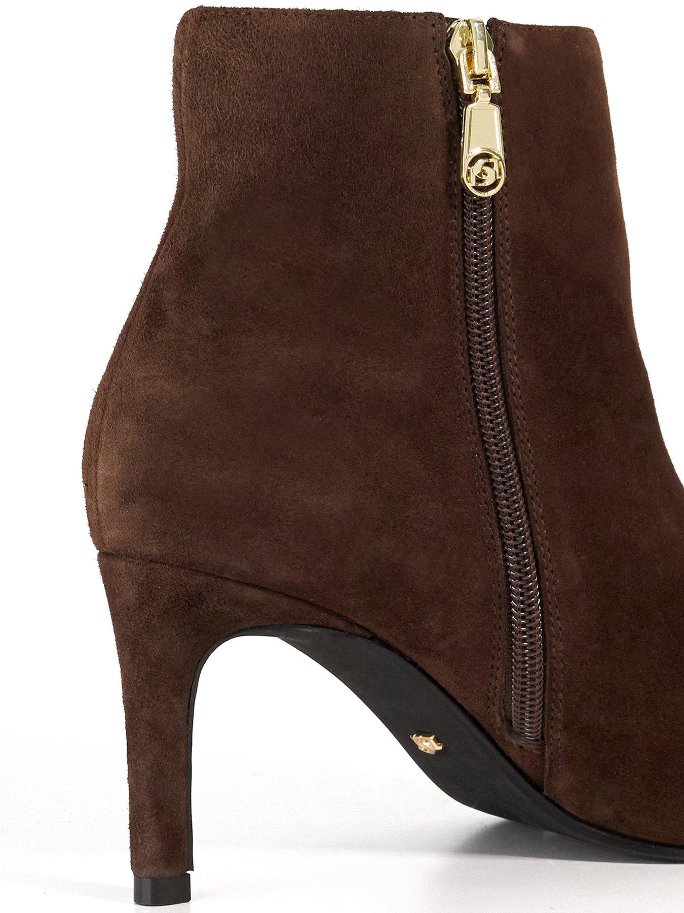 Image 5 of 6 of Dune London Obsessively High Heel Ankle Boots - Brown