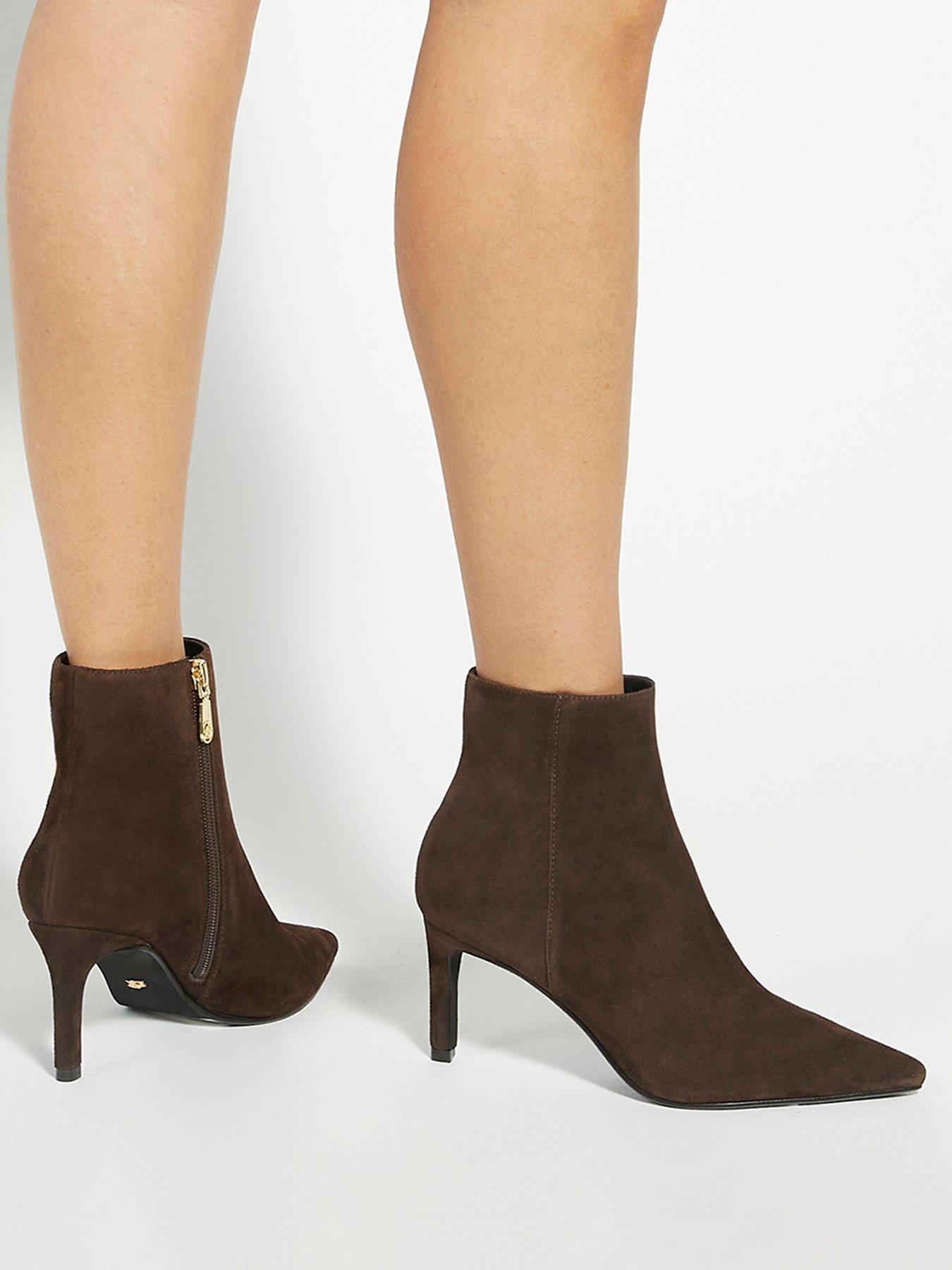 Image 6 of 6 of Dune London Obsessively High Heel Ankle Boots - Brown