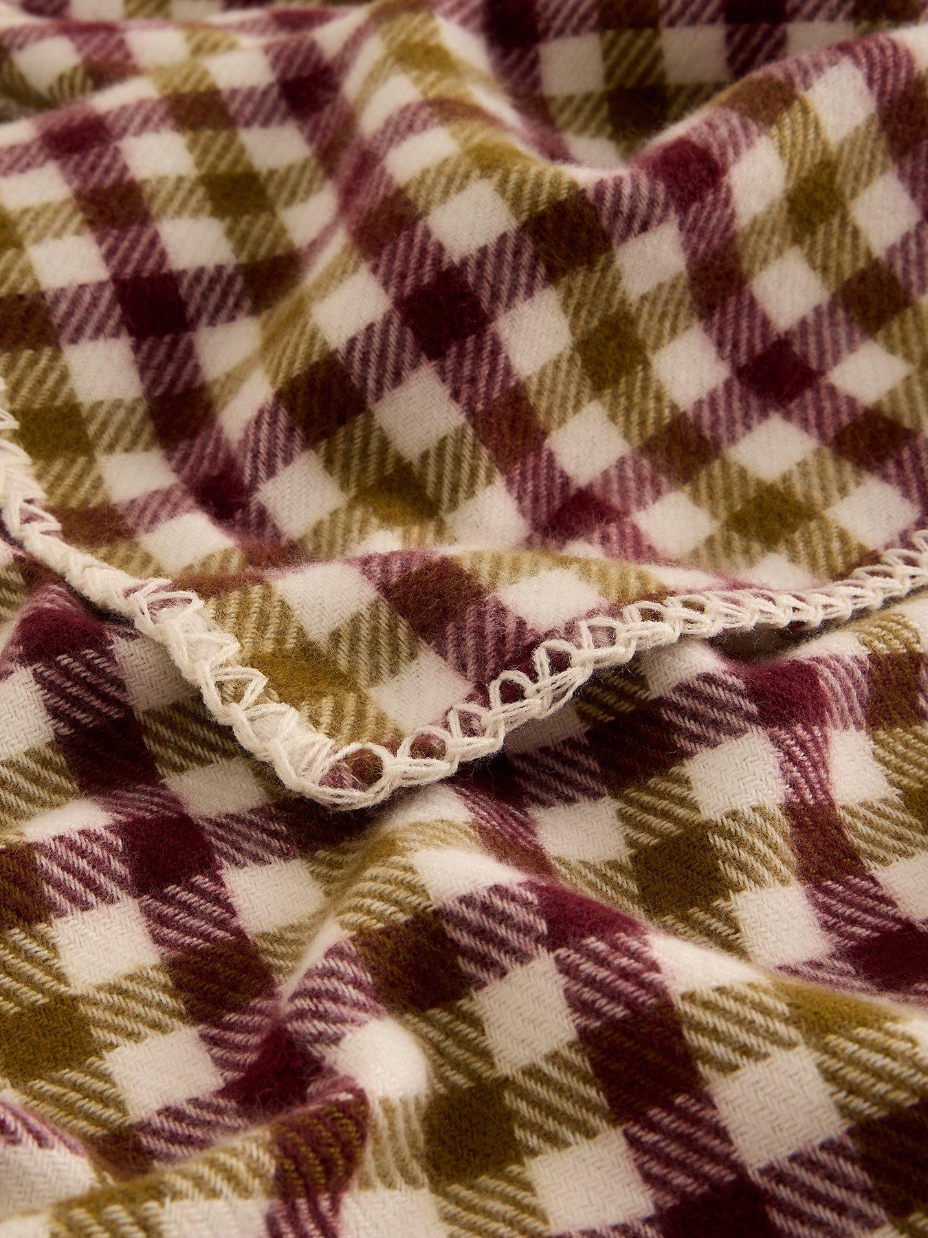 Image 6 of 6 of White Stuff Check Poncho - Green