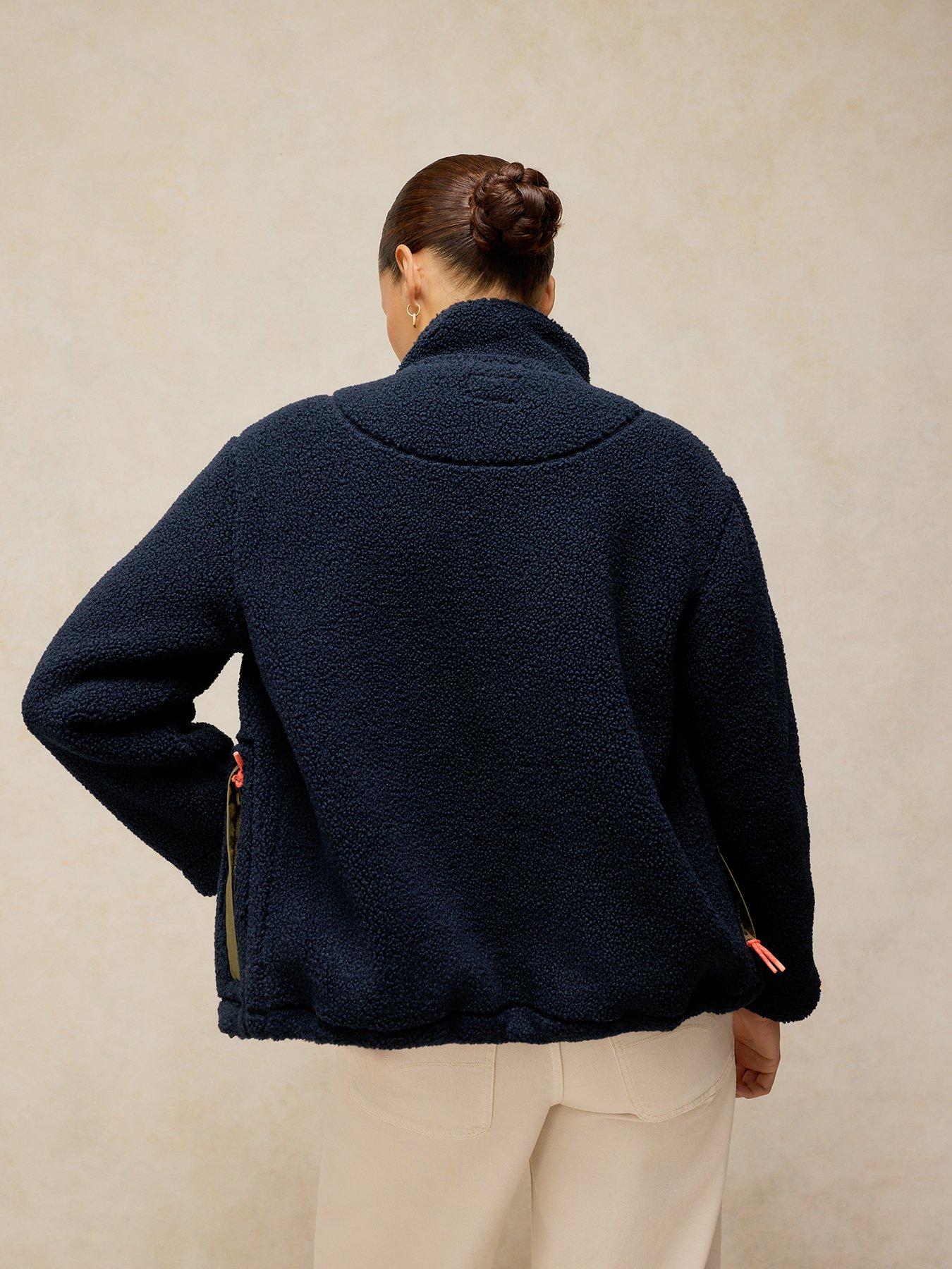 Image 2 of 6 of White Stuff Borg Zip Through Jacket - Blue