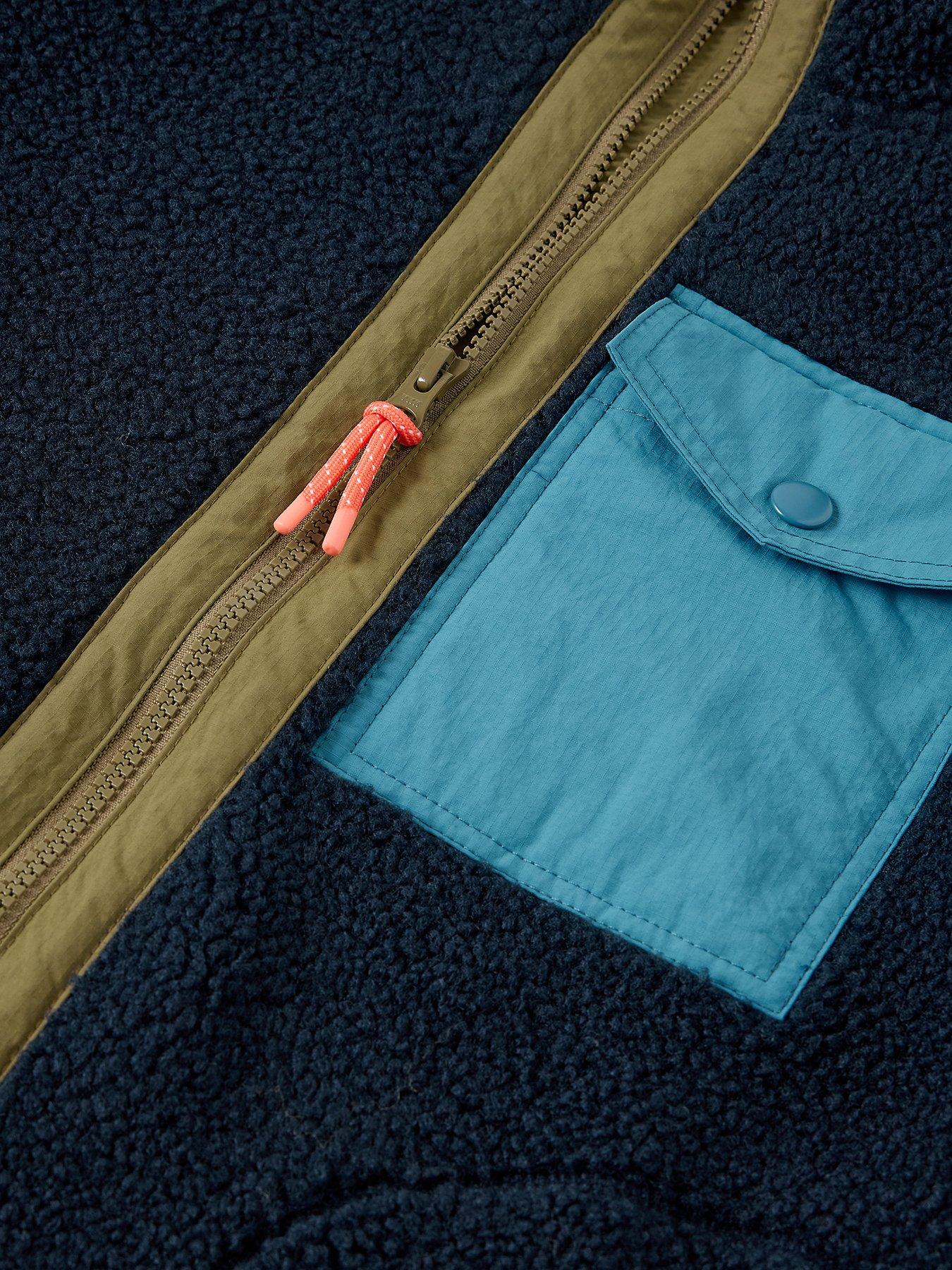 Image 6 of 6 of White Stuff Borg Zip Through Jacket - Blue