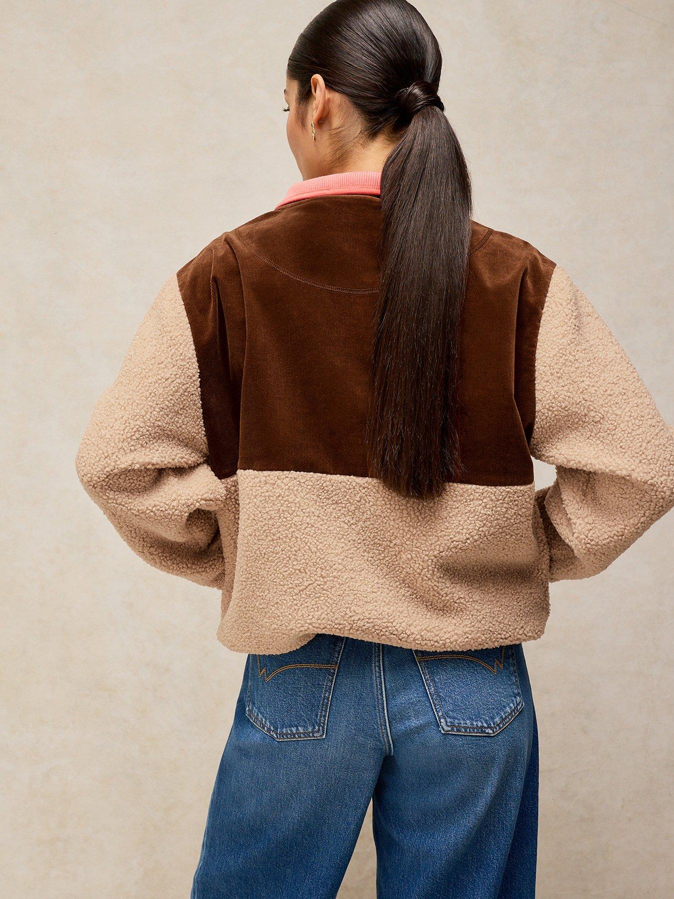 Image 2 of 5 of White Stuff Borg Half Placket Borg Fleece Jacket - Beige
