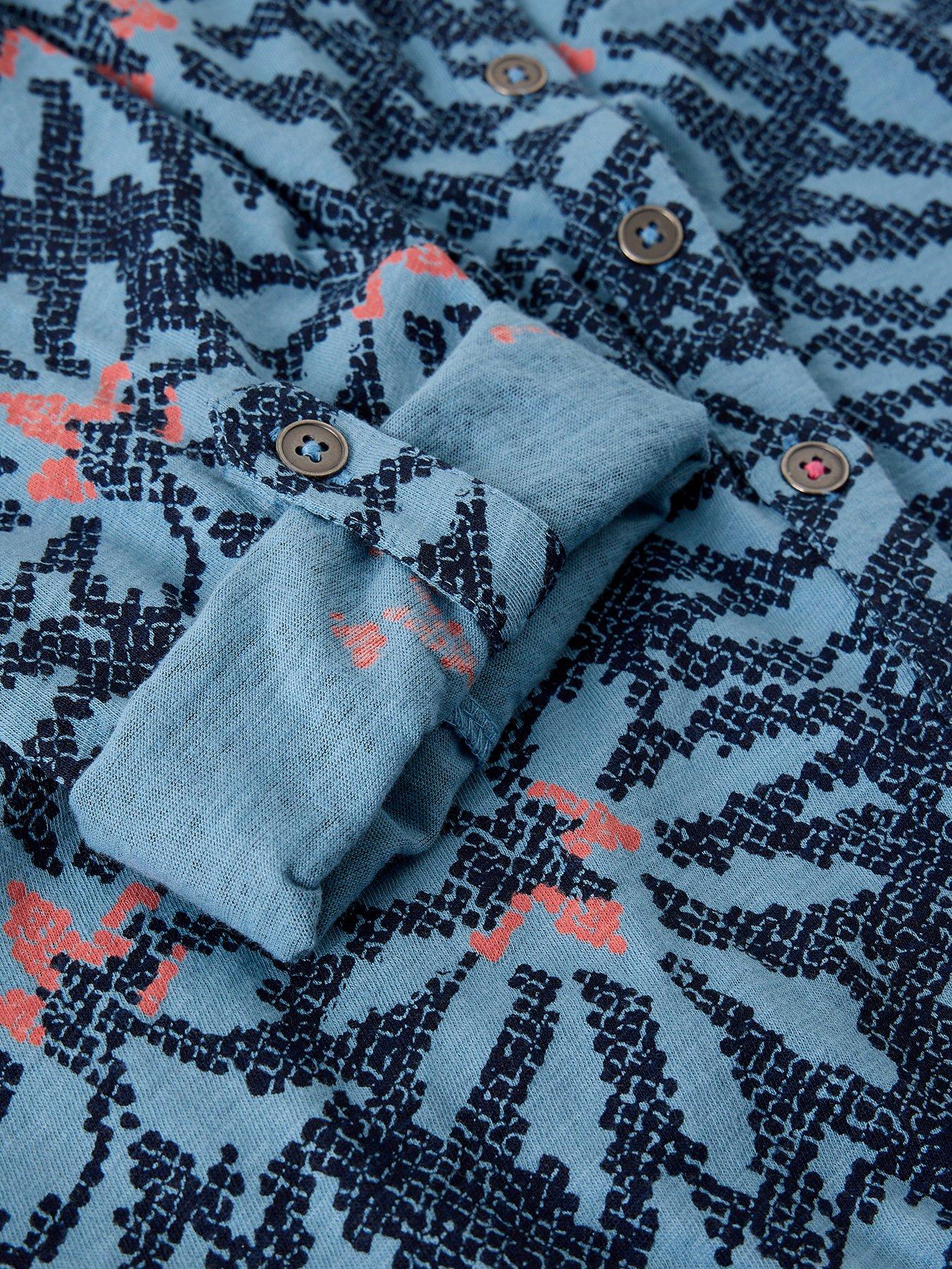 Image 6 of 6 of White Stuff Annie Jersey Shirt - Blue