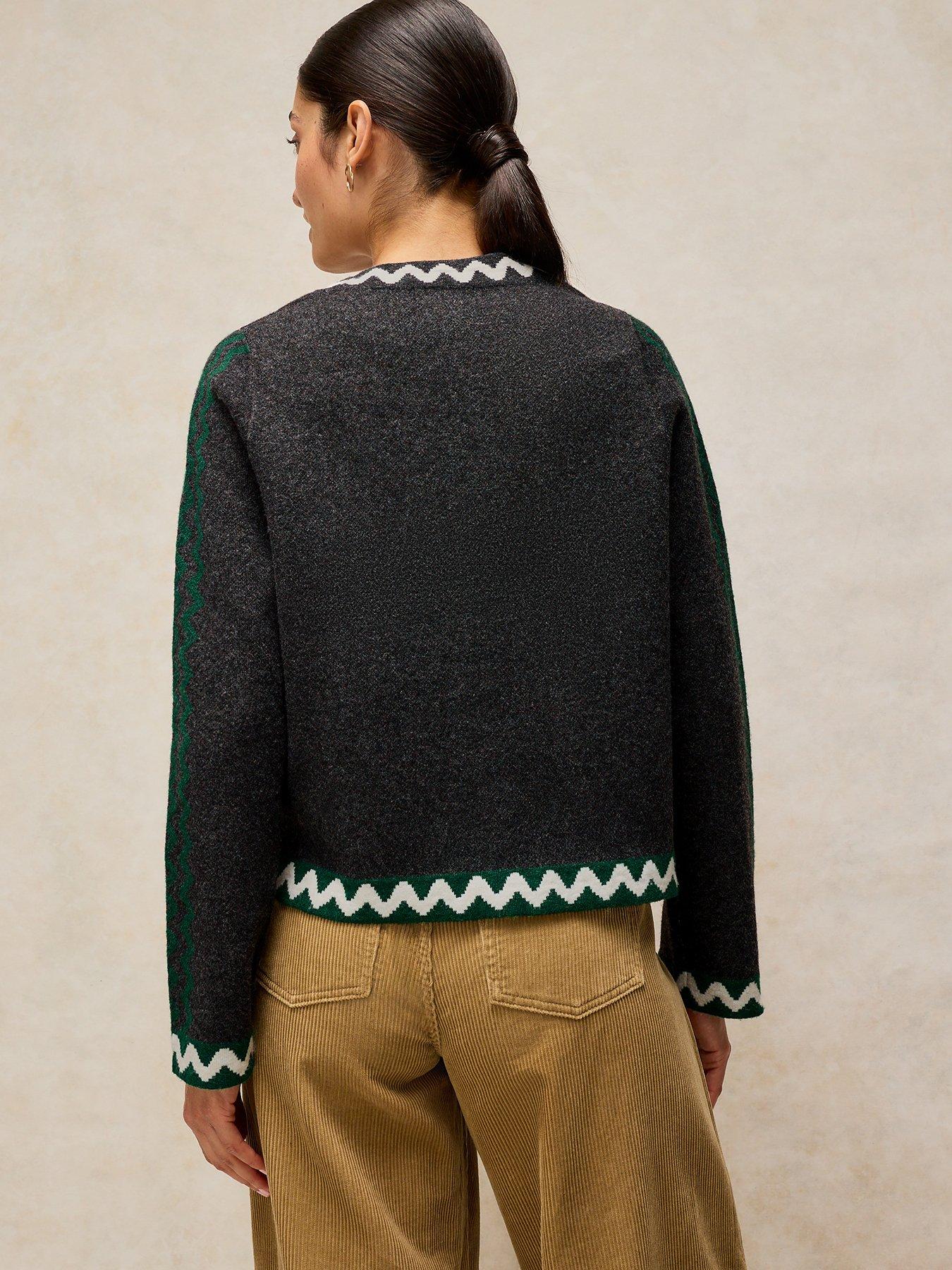 Image 2 of 5 of White Stuff Womens Nomad Knit Jacket - Grey