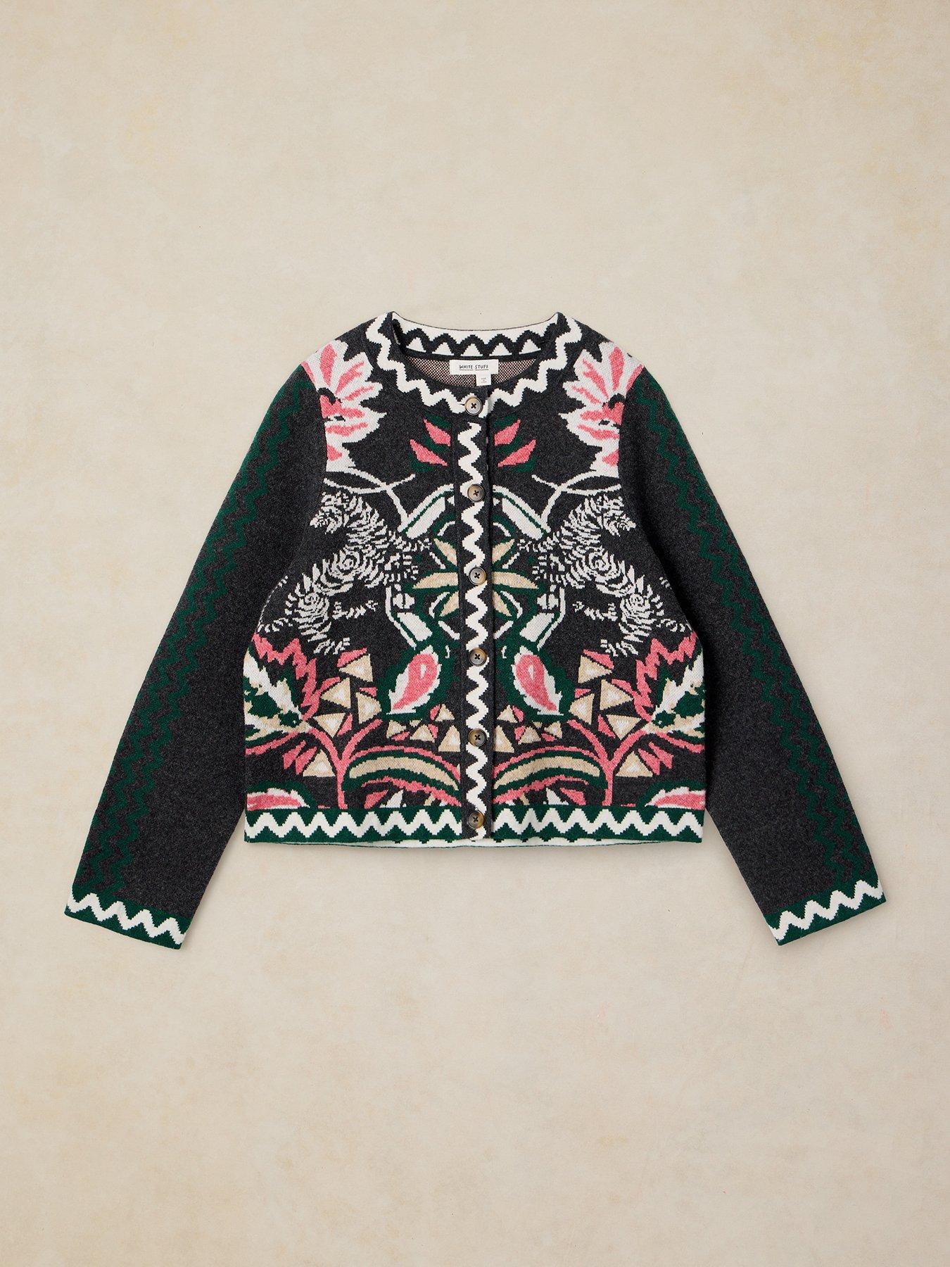 Image 5 of 5 of White Stuff Womens Nomad Knit Jacket - Grey
