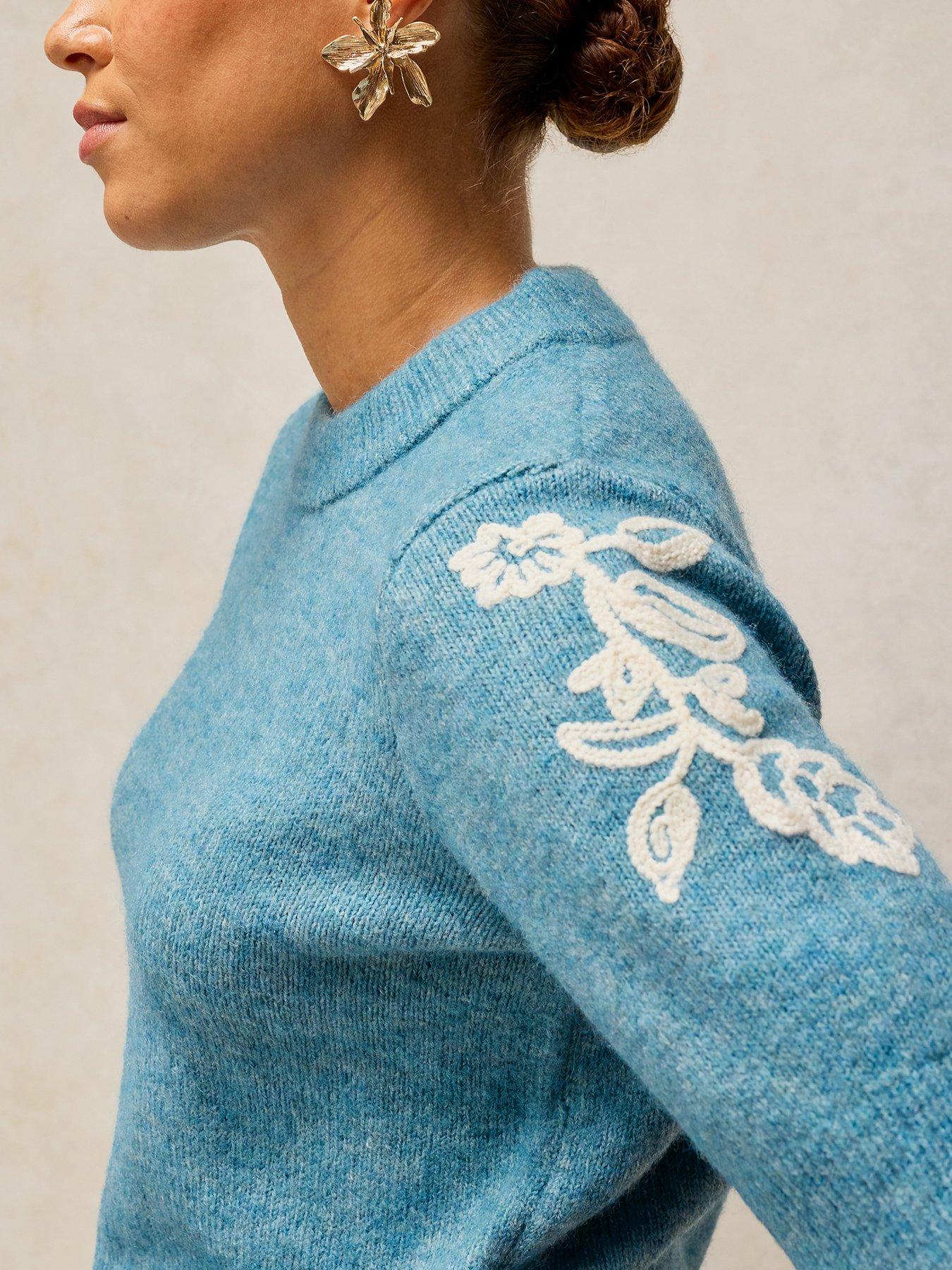 Image 4 of 5 of White Stuff Knitted Embroidered Tee