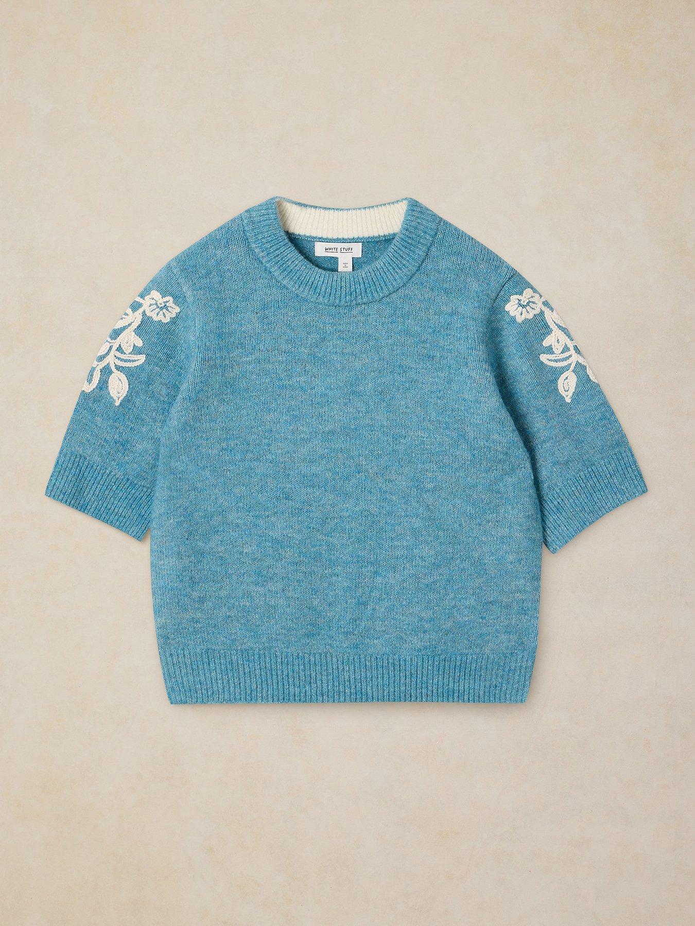 Image 5 of 5 of White Stuff Knitted Embroidered Tee