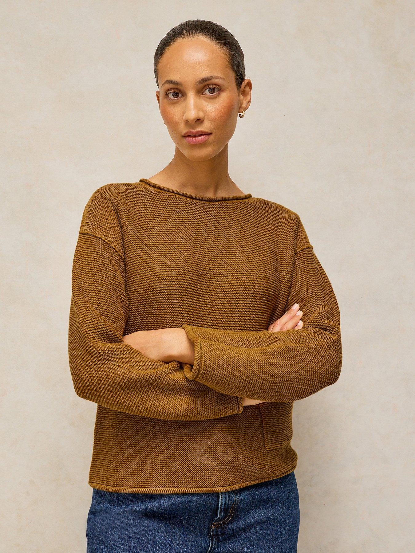 White Stuff Gigi Washed Jumper - Mid Chartreuse