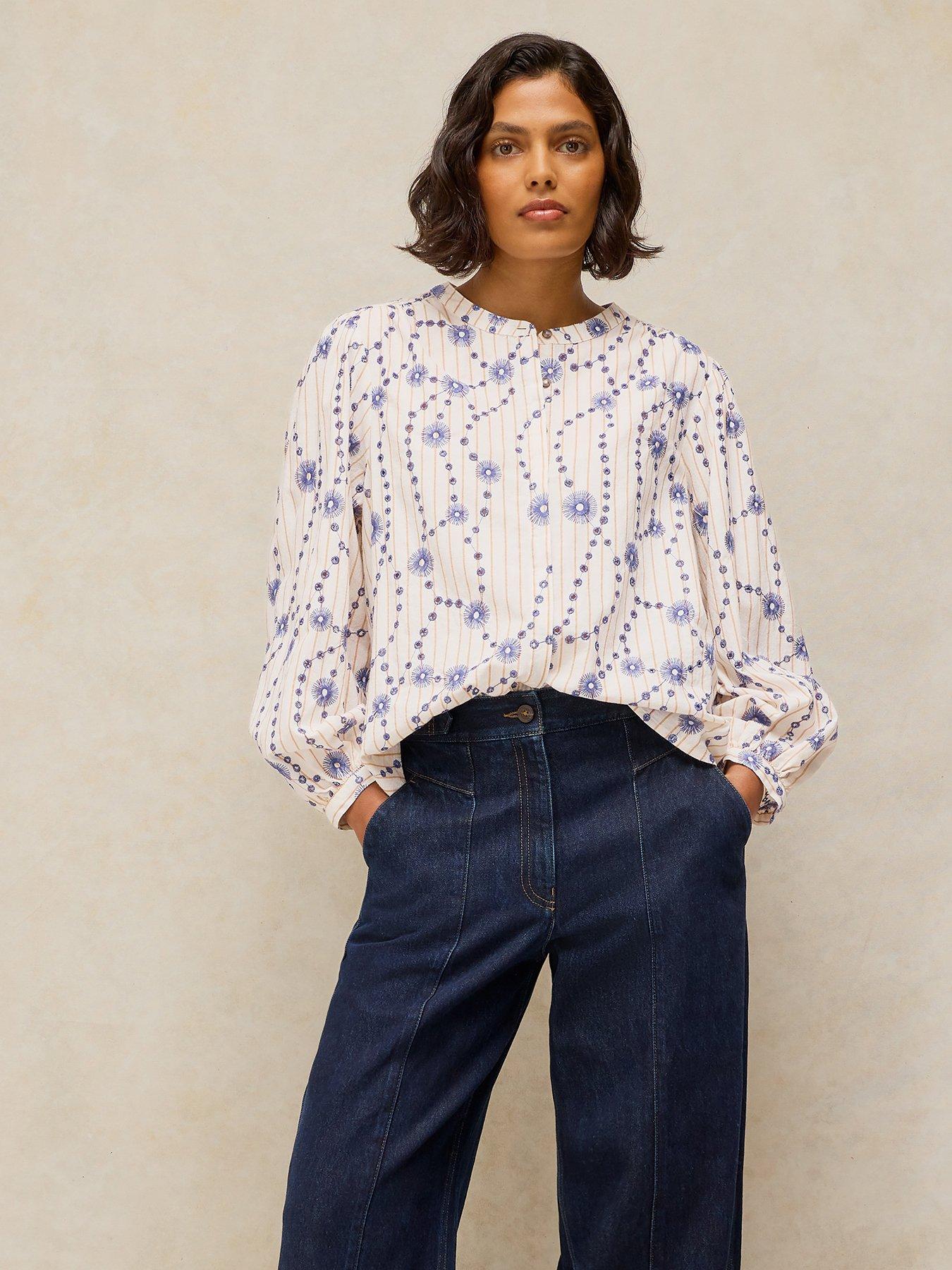 White Stuff Lana Embroidered Top - Cream