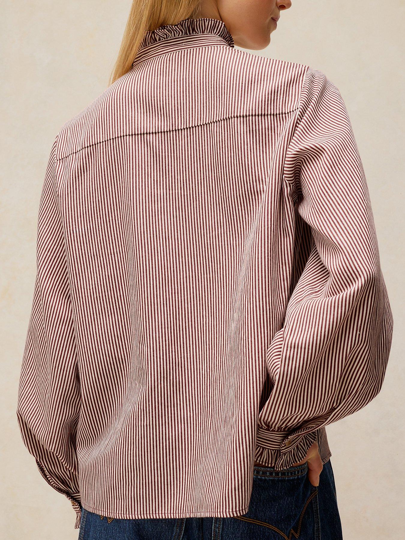 Image 2 of 5 of White Stuff Frill Neck Shirt
