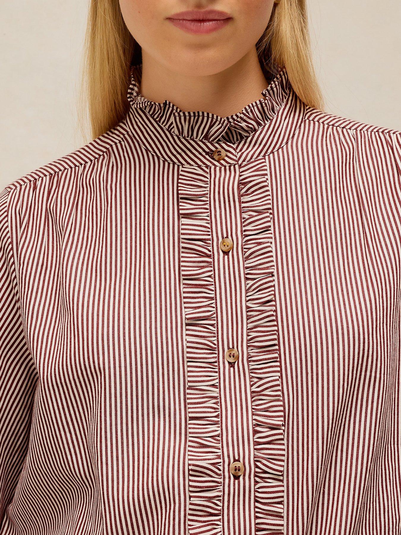 Image 4 of 5 of White Stuff Frill Neck Shirt