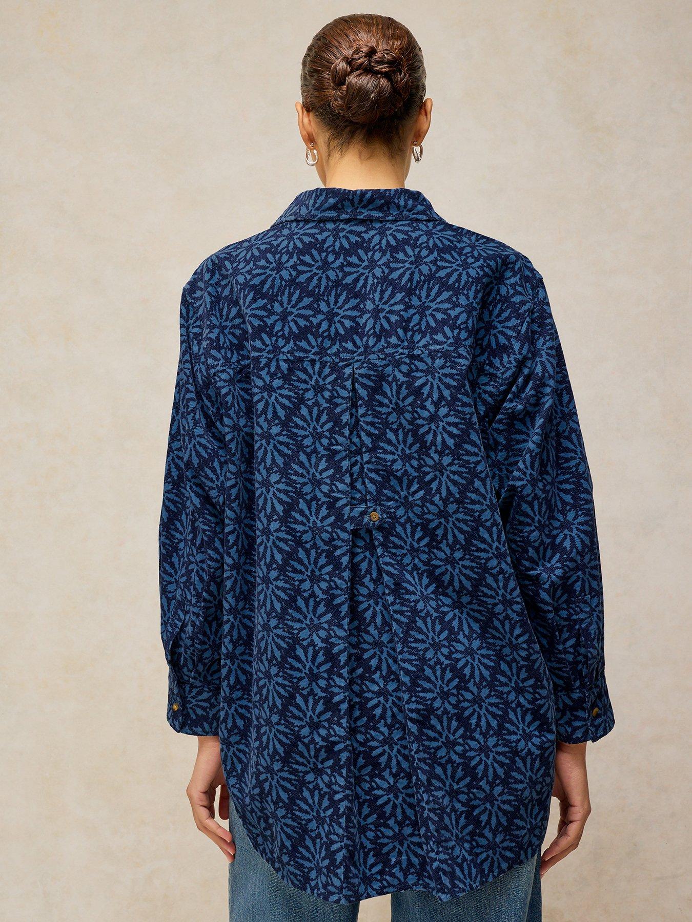 Image 2 of 5 of White Stuff Sage Longline Cord Tunic