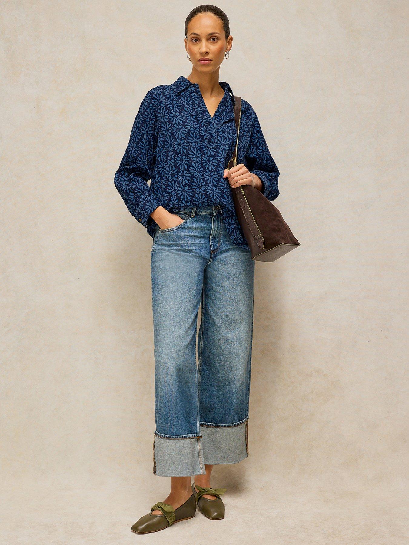 Image 3 of 5 of White Stuff Sage Longline Cord Tunic