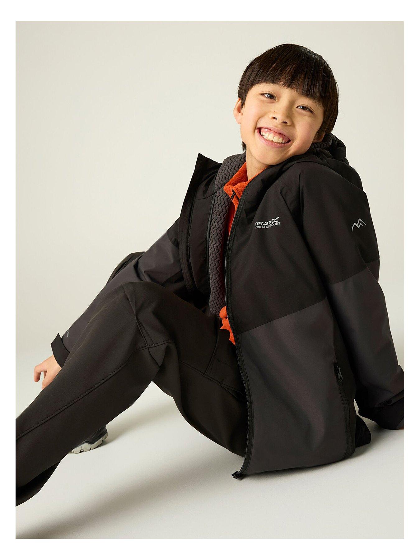 Image 3 of 7 of Regatta Kids Hillain Warm Lined Waterproof Insulated Jacket -black/ash