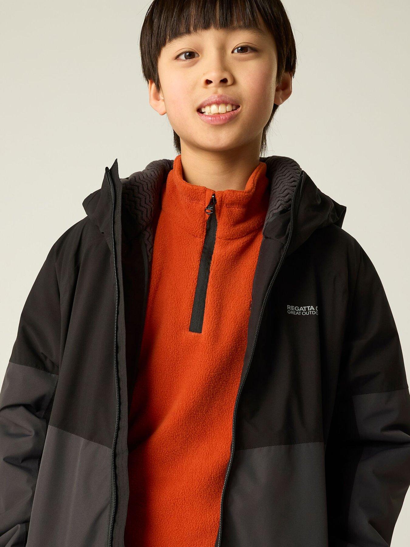 Image 5 of 7 of Regatta Kids Hillain Warm Lined Waterproof Insulated Jacket -black/ash