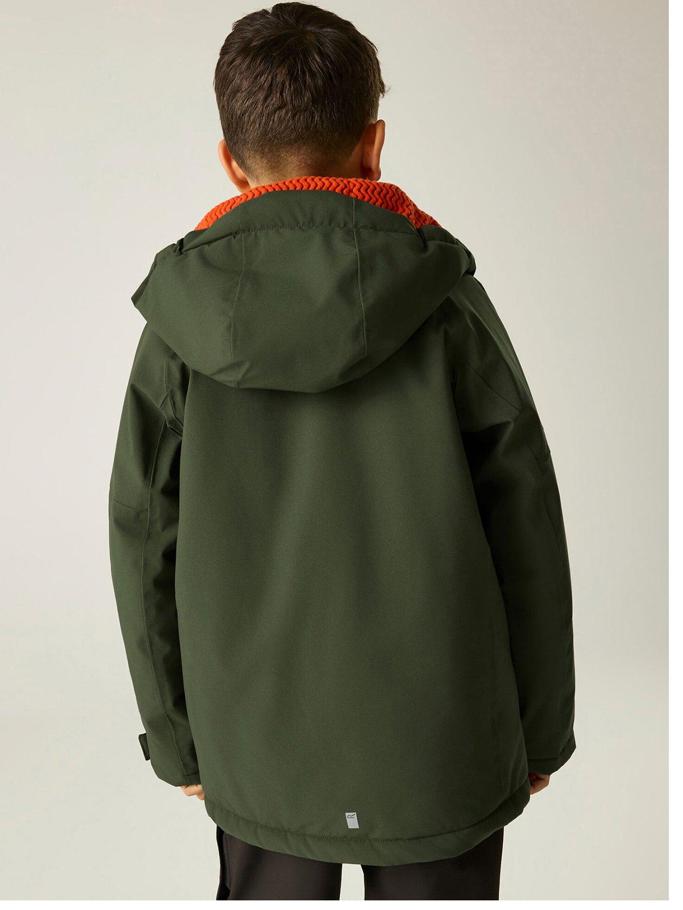 Image 2 of 7 of Regatta Kids Hillain Warm Lined Waterproof Insulated Jacket -dark Khaki(rooibos Tea)