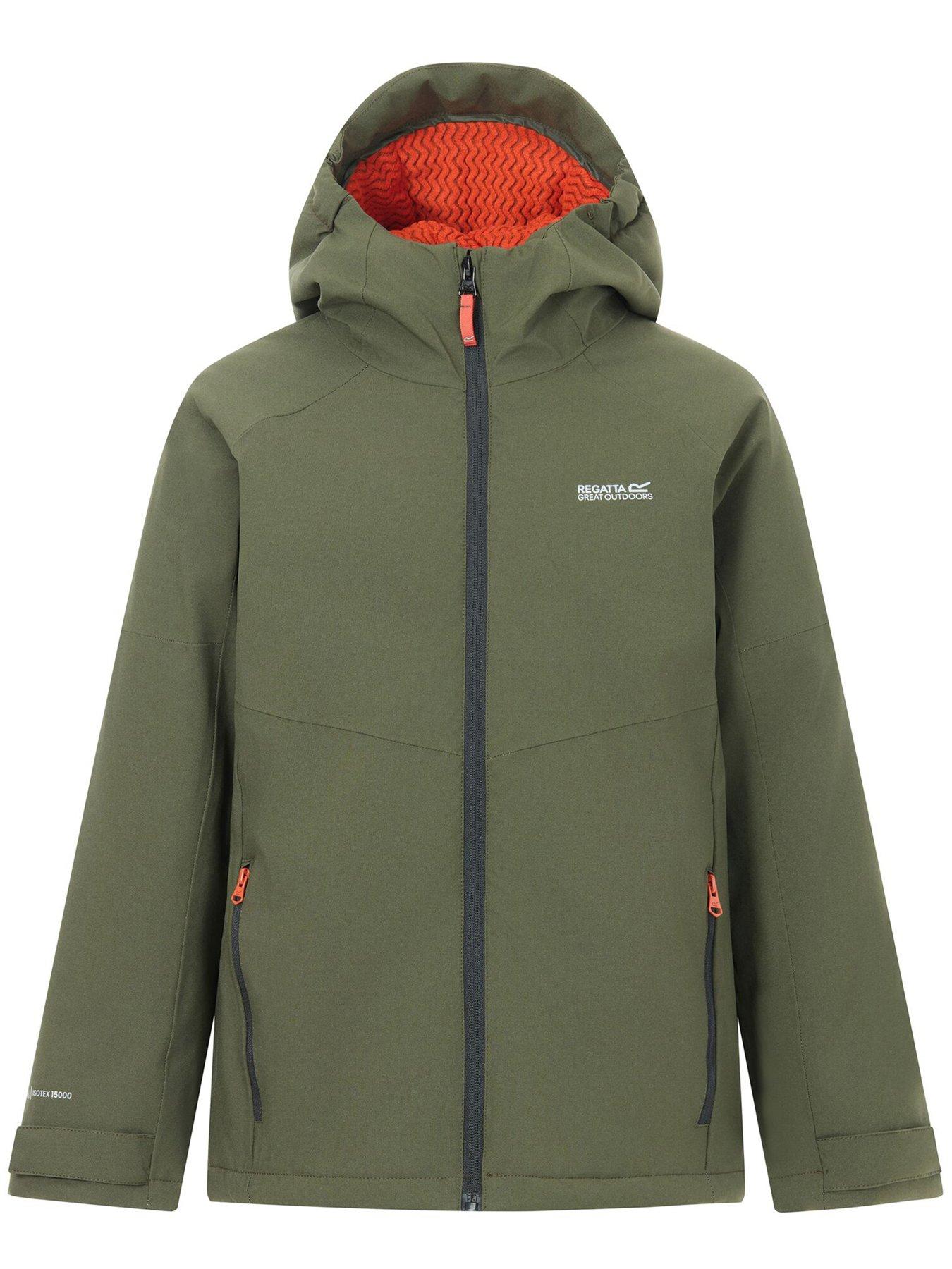Image 7 of 7 of Regatta Kids Hillain Warm Lined Waterproof Insulated Jacket -dark Khaki(rooibos Tea)