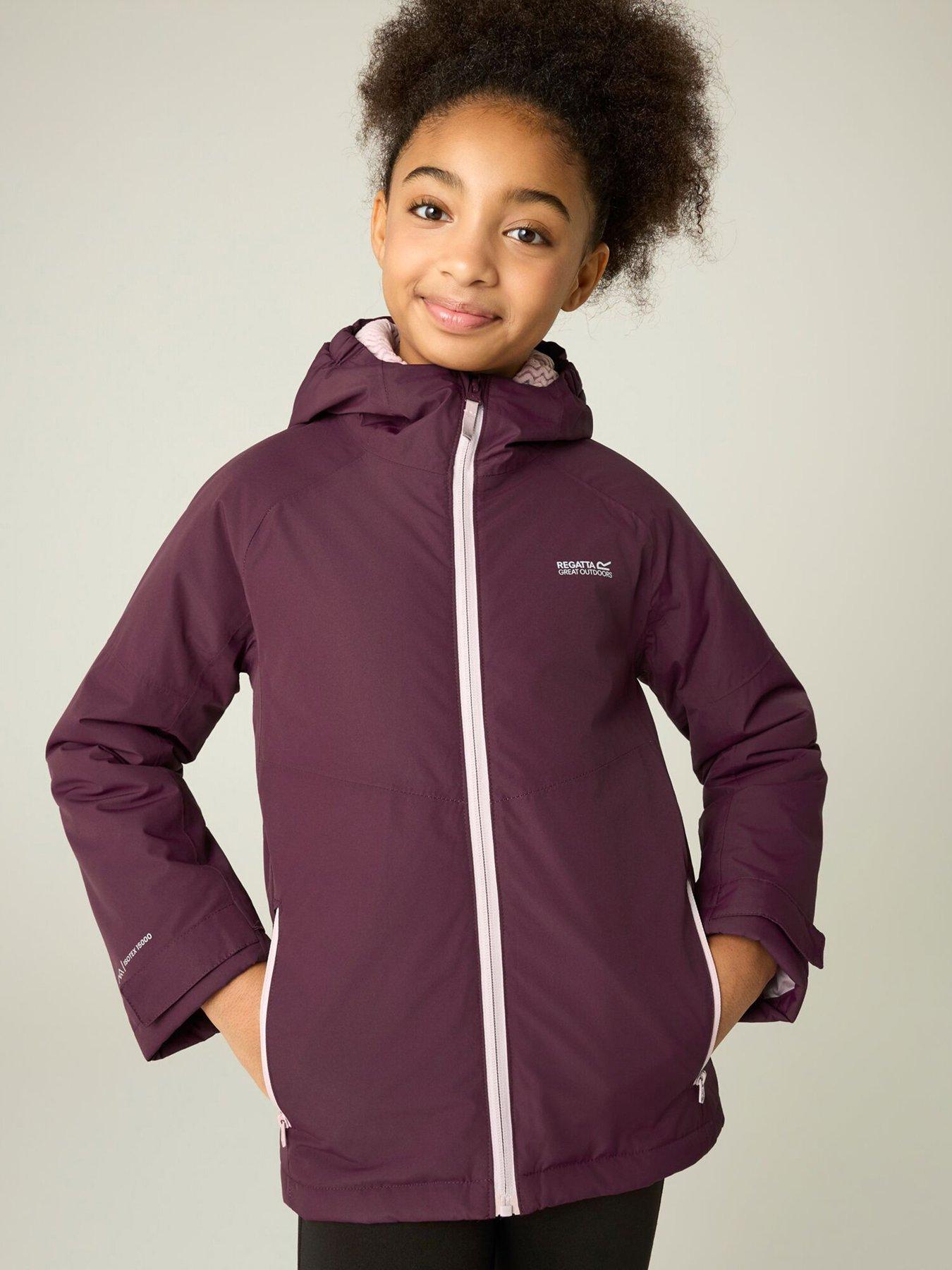 Image 1 of 7 of Regatta Kids Hillain Warm Lined Waterproof Insulated Jacket -fig(powder Lilac)