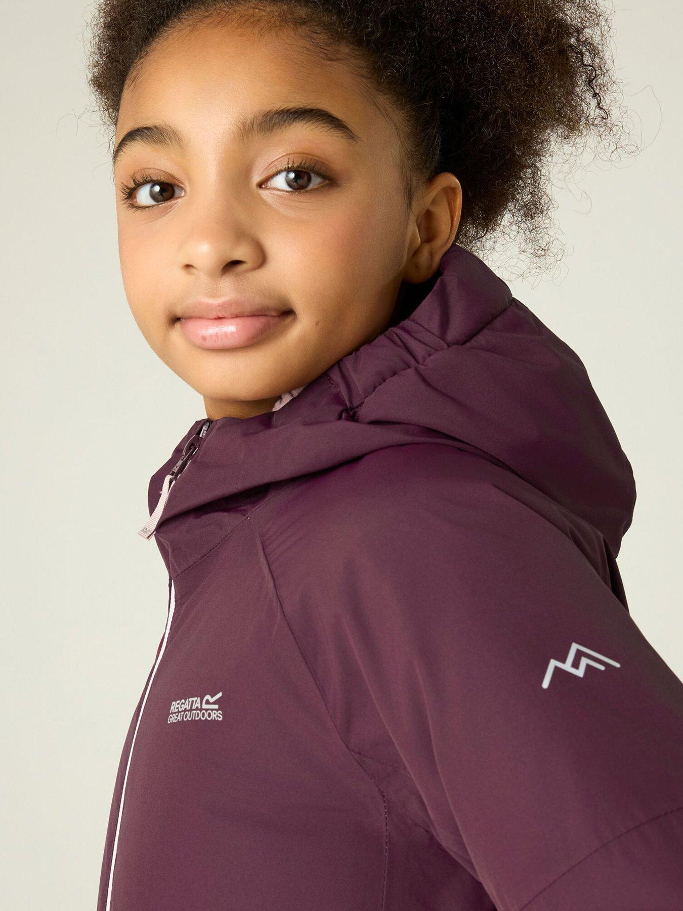 Image 4 of 7 of Regatta Kids Hillain Warm Lined Waterproof Insulated Jacket -fig(powder Lilac)