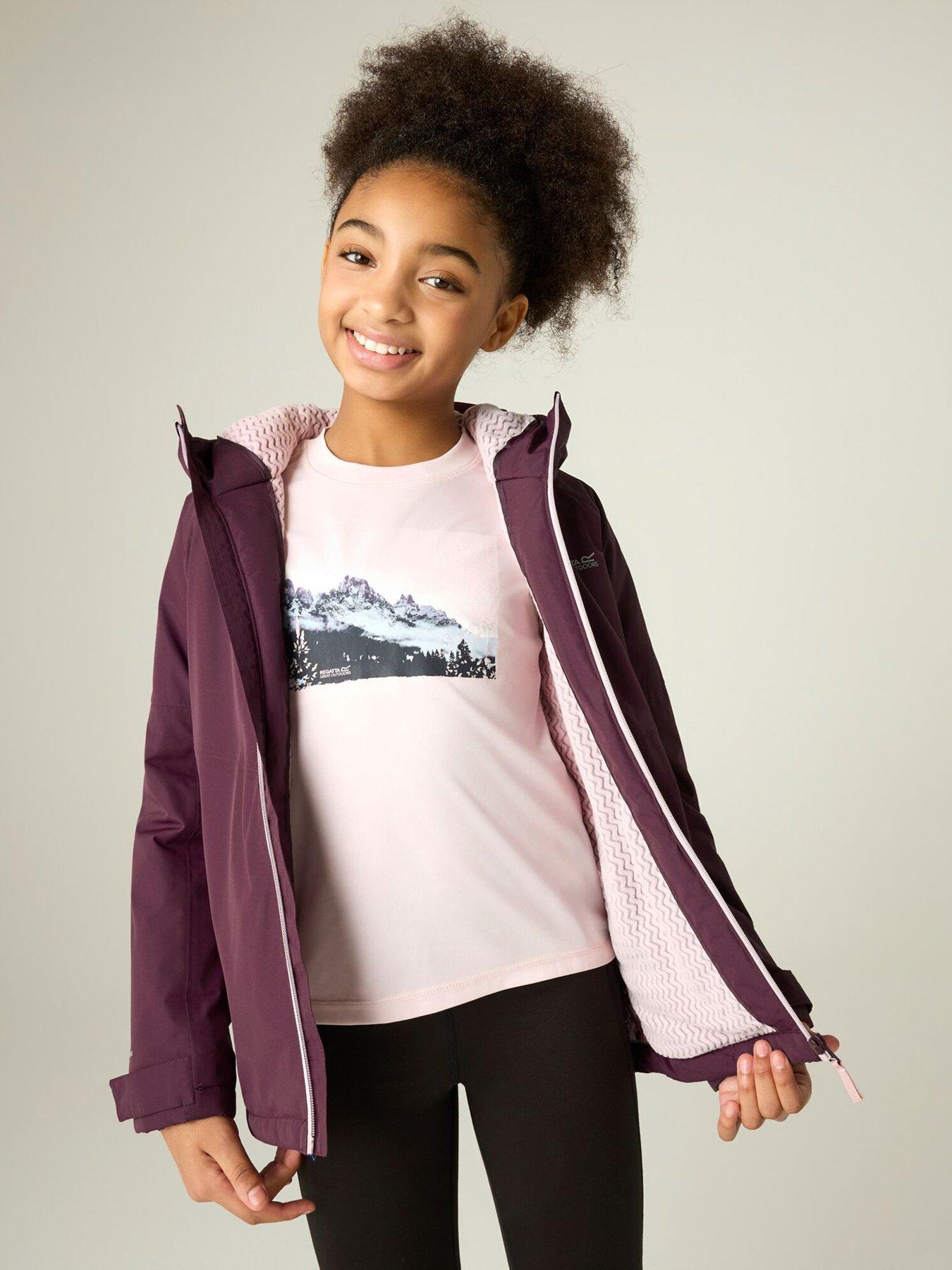Image 5 of 7 of Regatta Kids Hillain Warm Lined Waterproof Insulated Jacket -fig(powder Lilac)