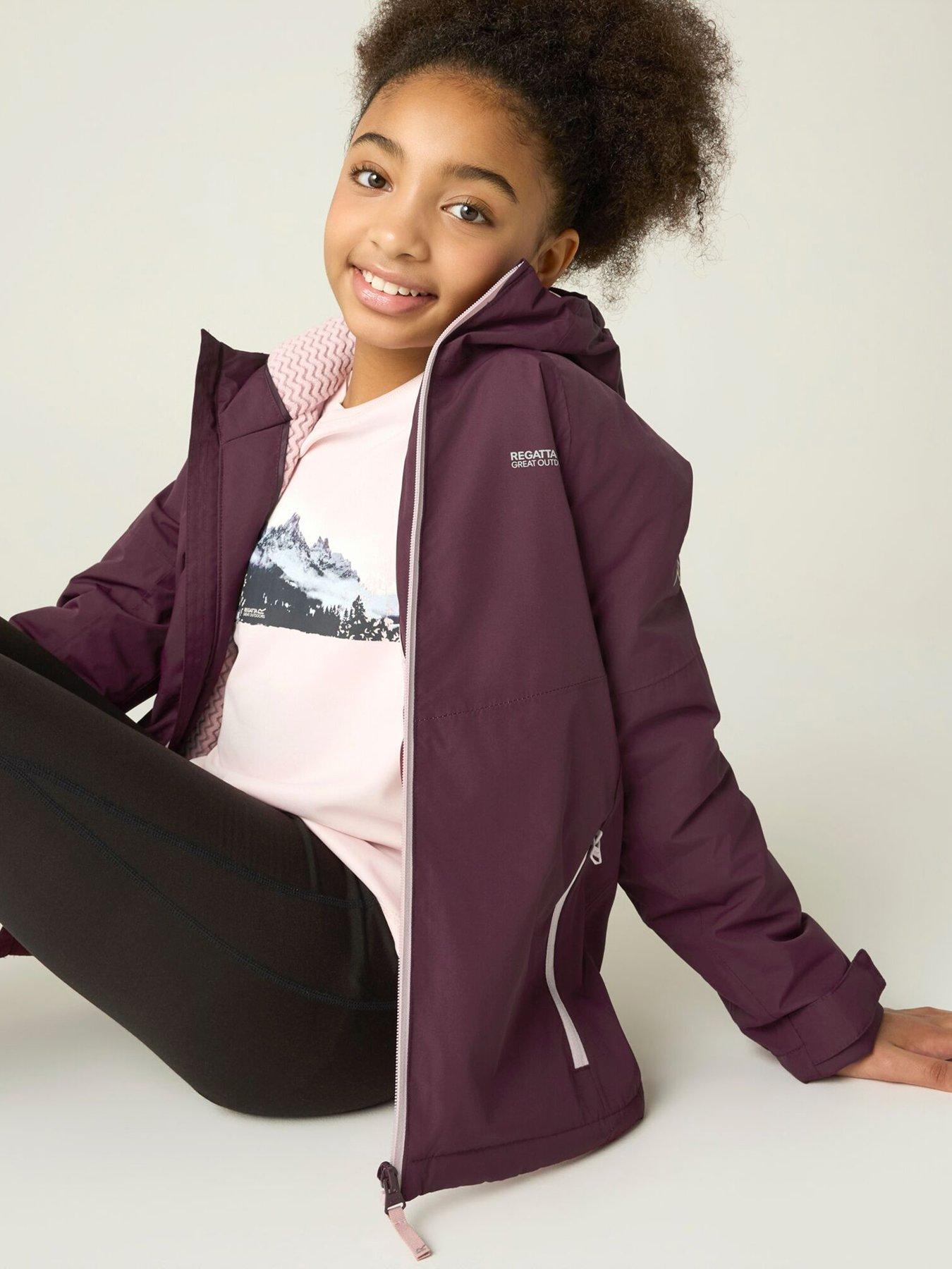 Image 6 of 7 of Regatta Kids Hillain Warm Lined Waterproof Insulated Jacket -fig(powder Lilac)