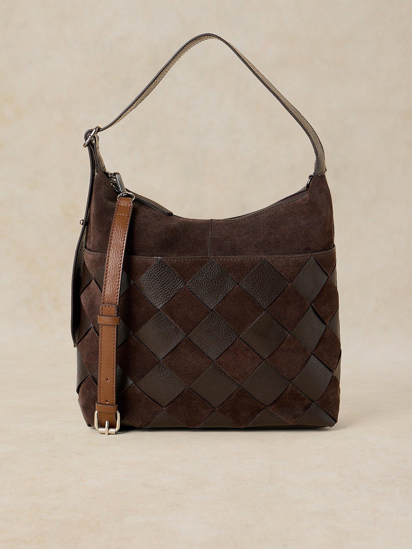 White Stuff Sophia Weave Crossbody Bag - Brown