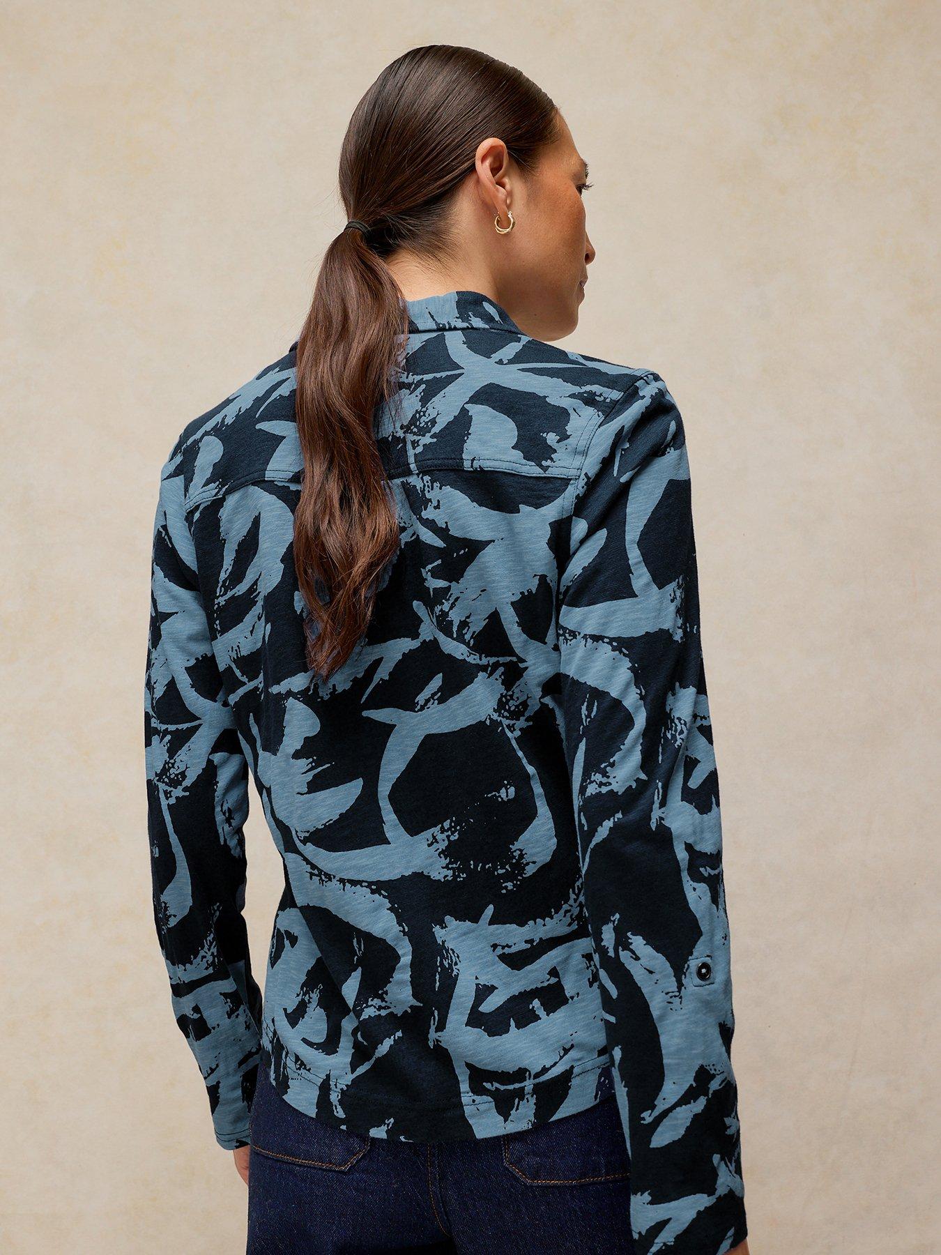 Image 2 of 6 of White Stuff Allie Jersey Shirt - Blue