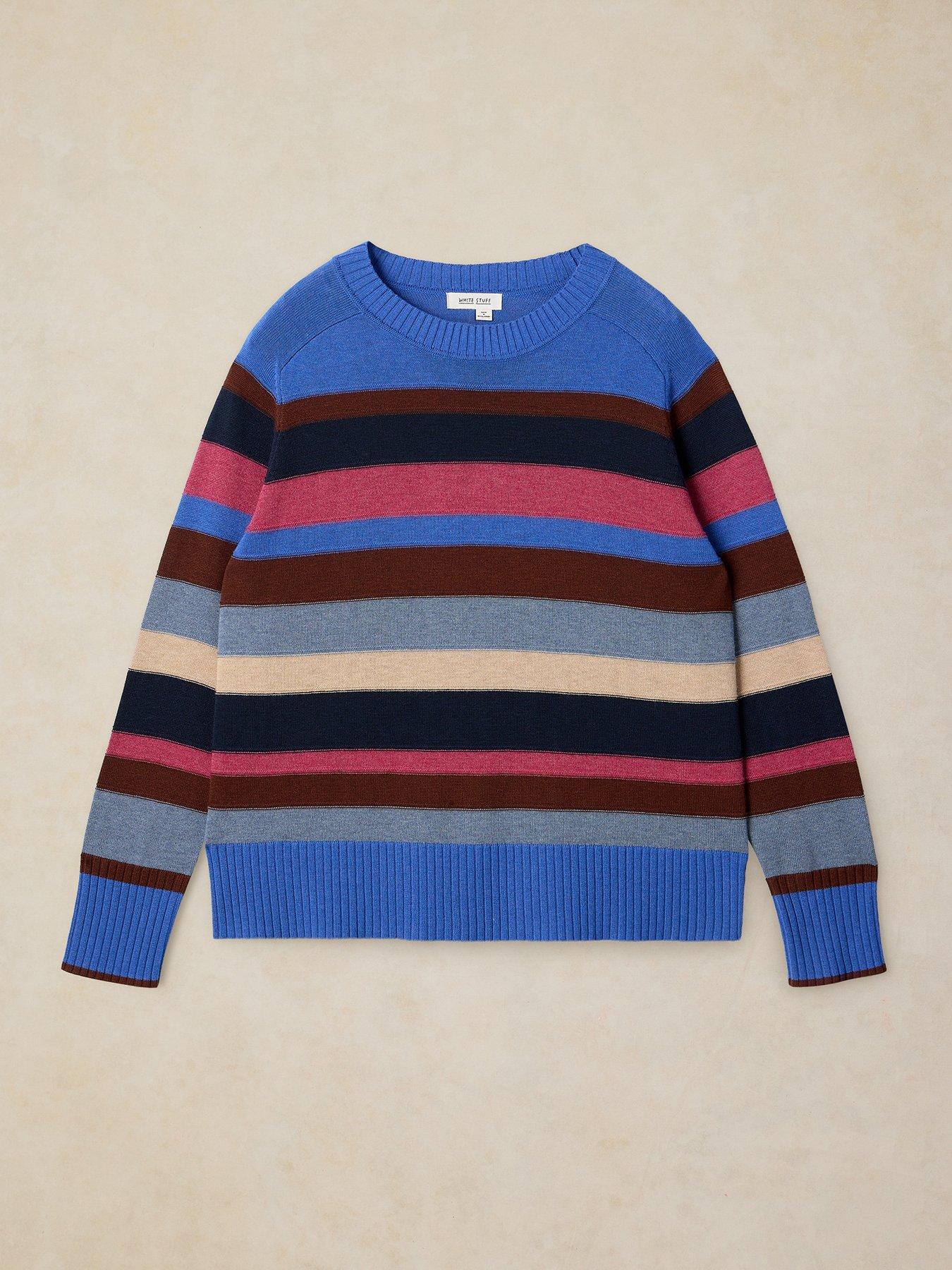 Image 5 of 6 of White Stuff Olive Stitch Stripe Jumper - Multi