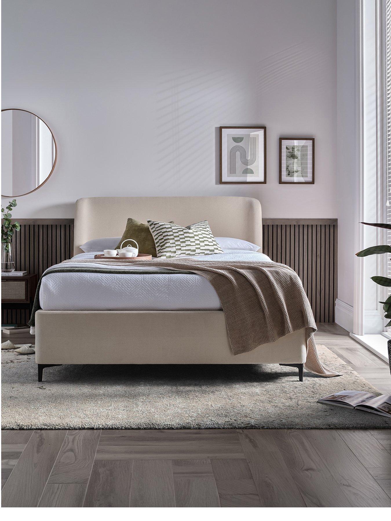 Image 2 of 5 of The Very Collection Keeley End Lift Up Ottoman Storage&nbsp;Bed with Aspire&nbsp;Mattress Options (Buy &amp; SAVE!) - Cream